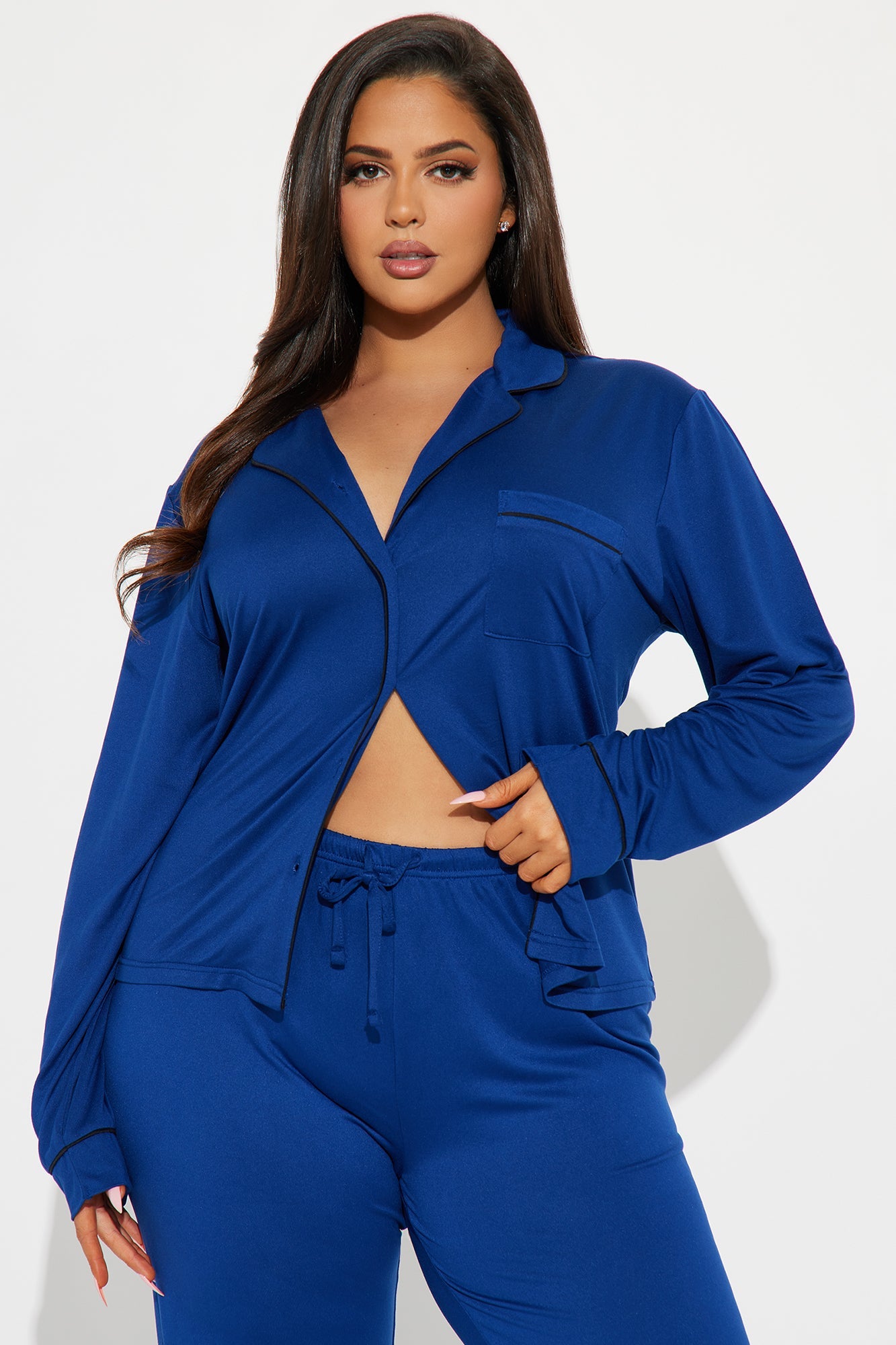 In The Morning PJ Pant Set - Navy