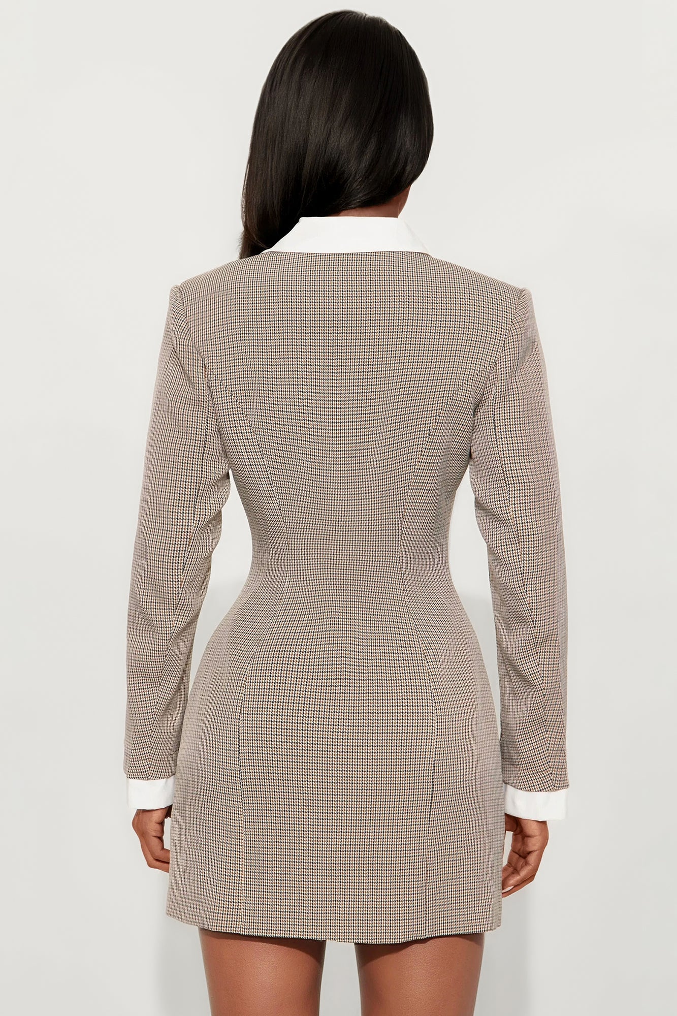 Case Dismissed Houndstooth Mini Dress - Brown/combo