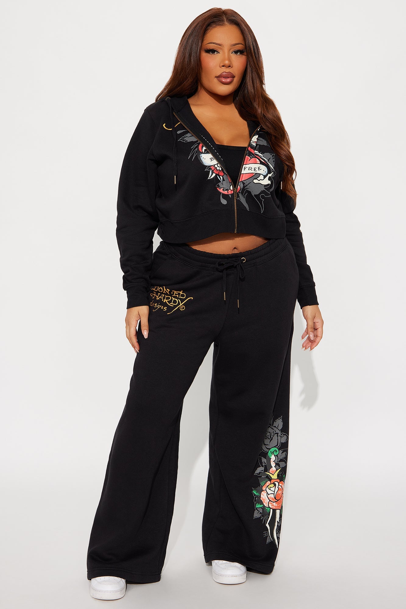 Ed Hardy Swallow Bird Sweatpant - Black