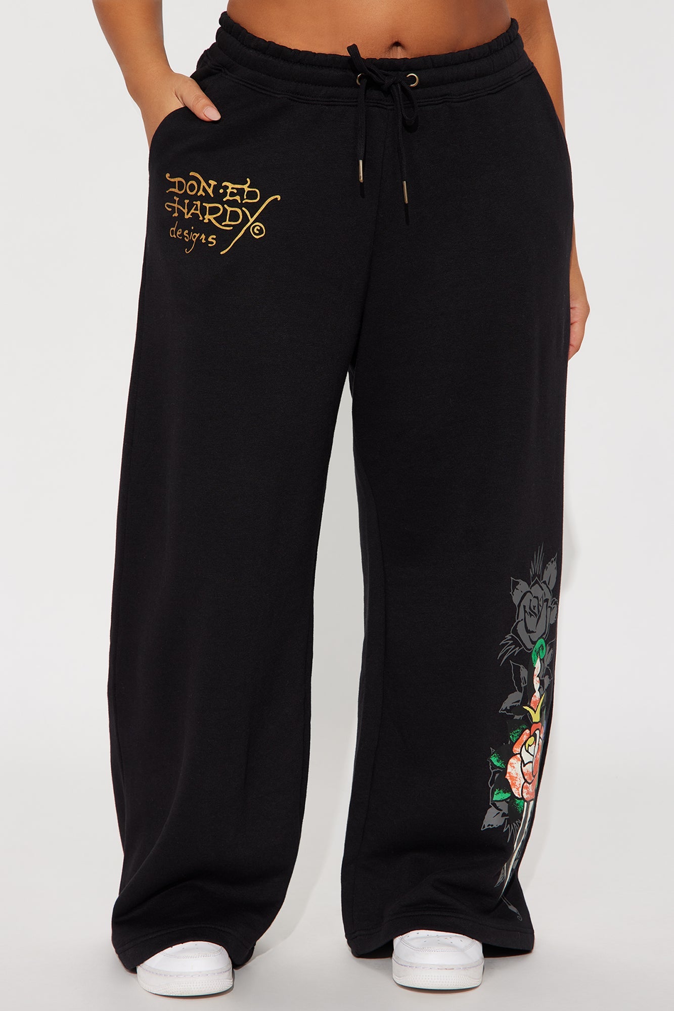 Ed Hardy Swallow Bird Sweatpant - Black