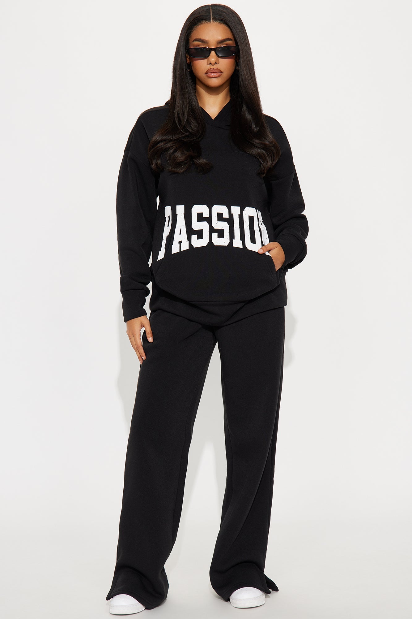 Setting Intentions Fleece Sweatsuit Set - Black