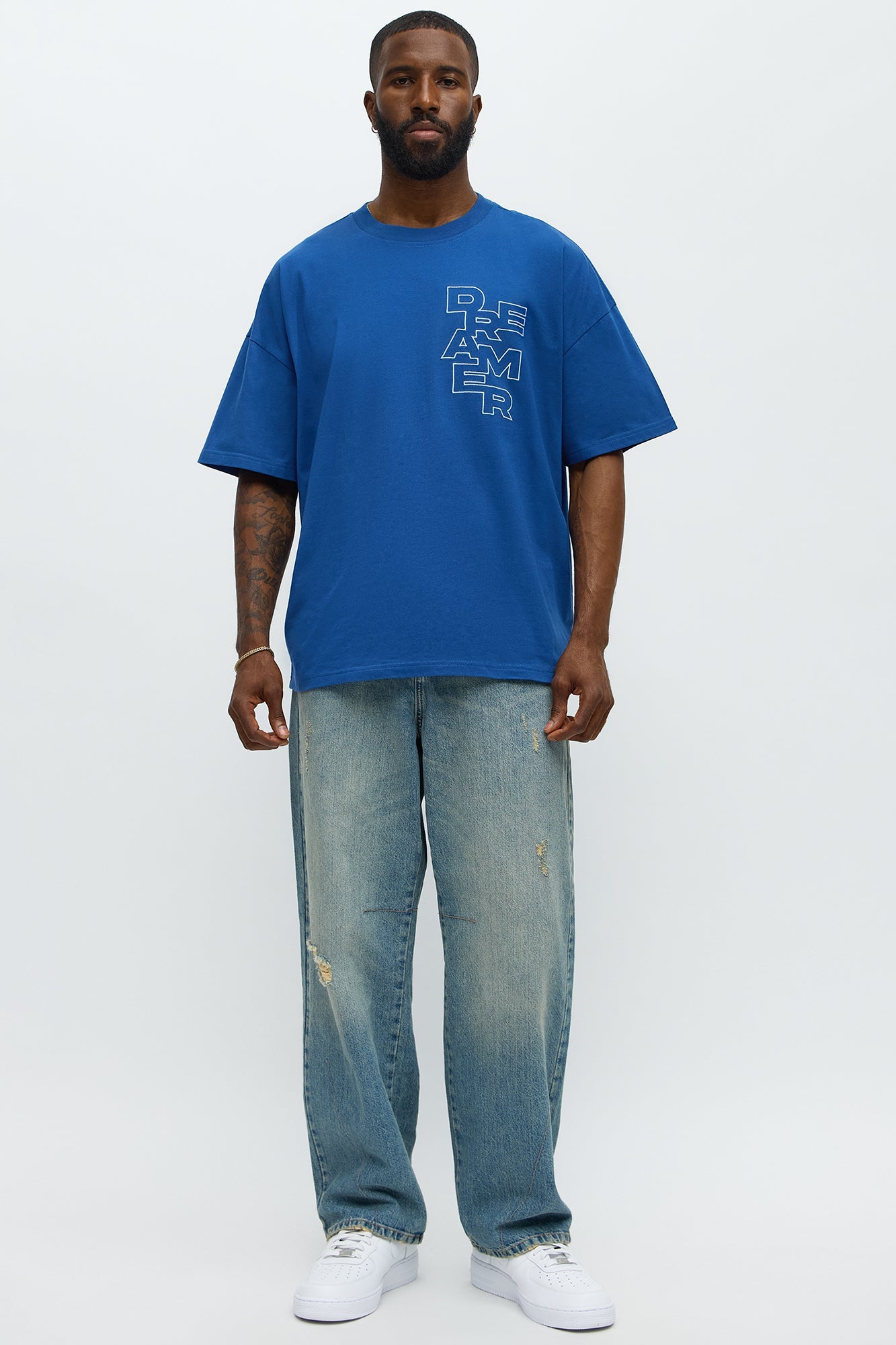 Relaxed Fit Dreamer Tshirt - Blue