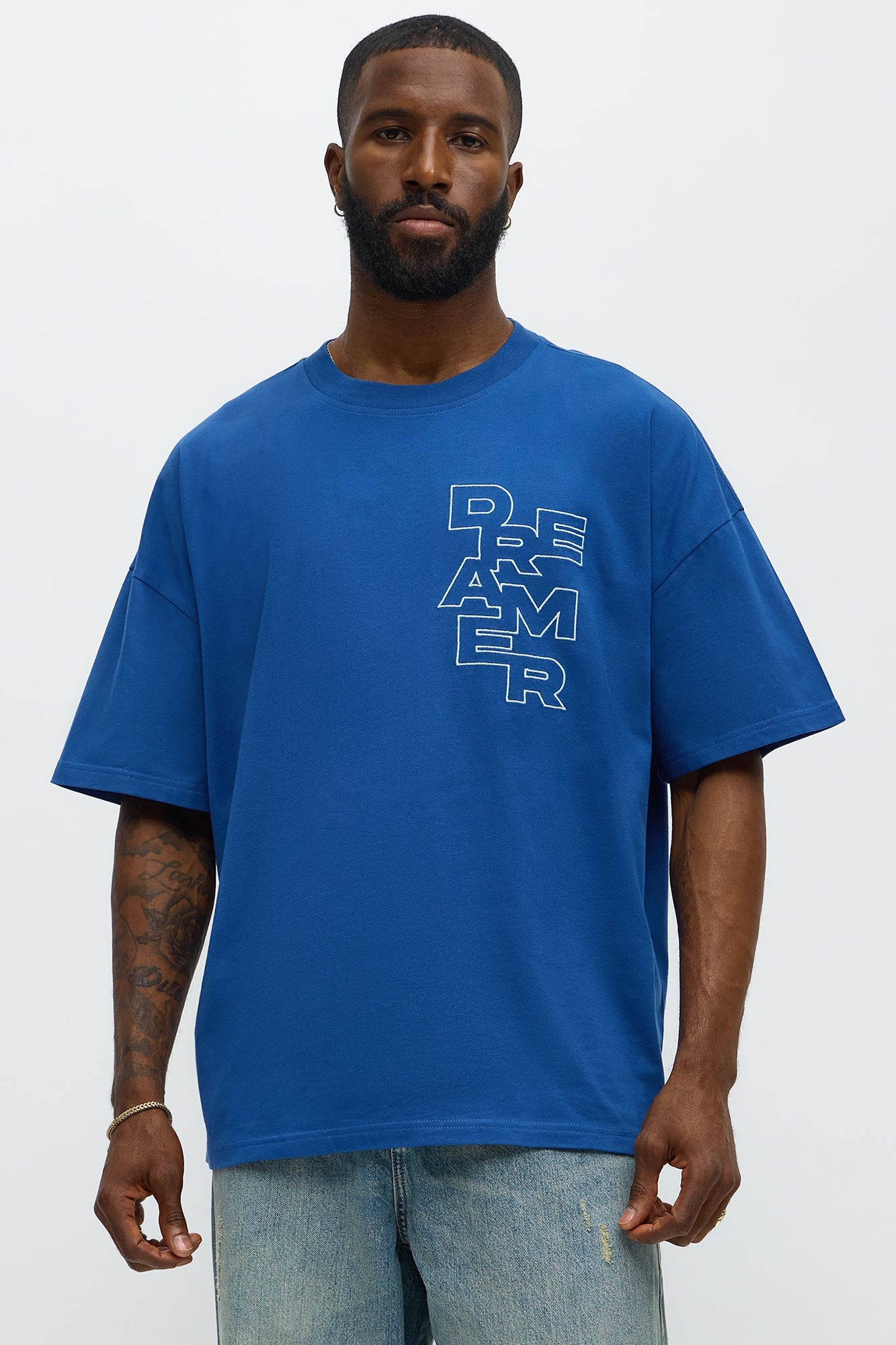 Relaxed Fit Dreamer Tshirt - Blue