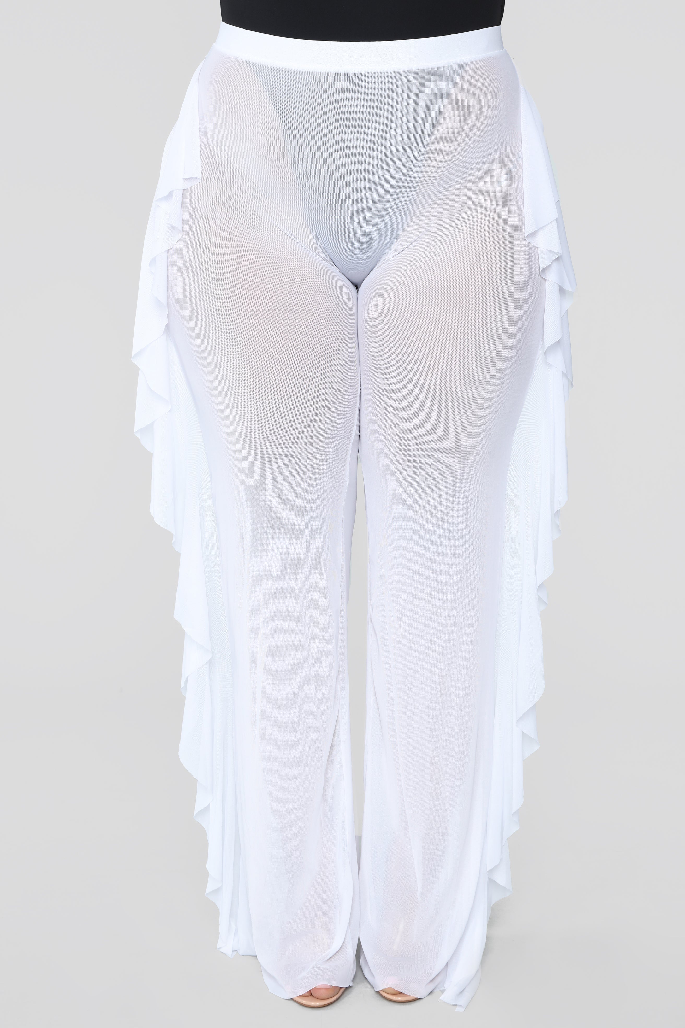 Sunshine See Through Cover Up Pant - White