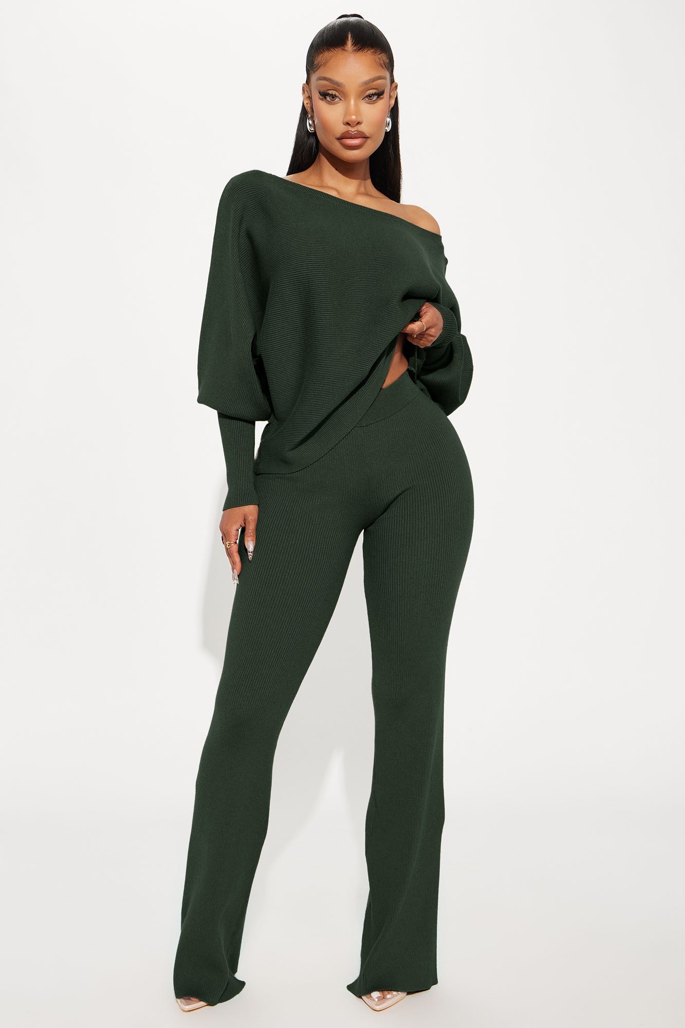 Elise Sweater Pant Set - Hunter