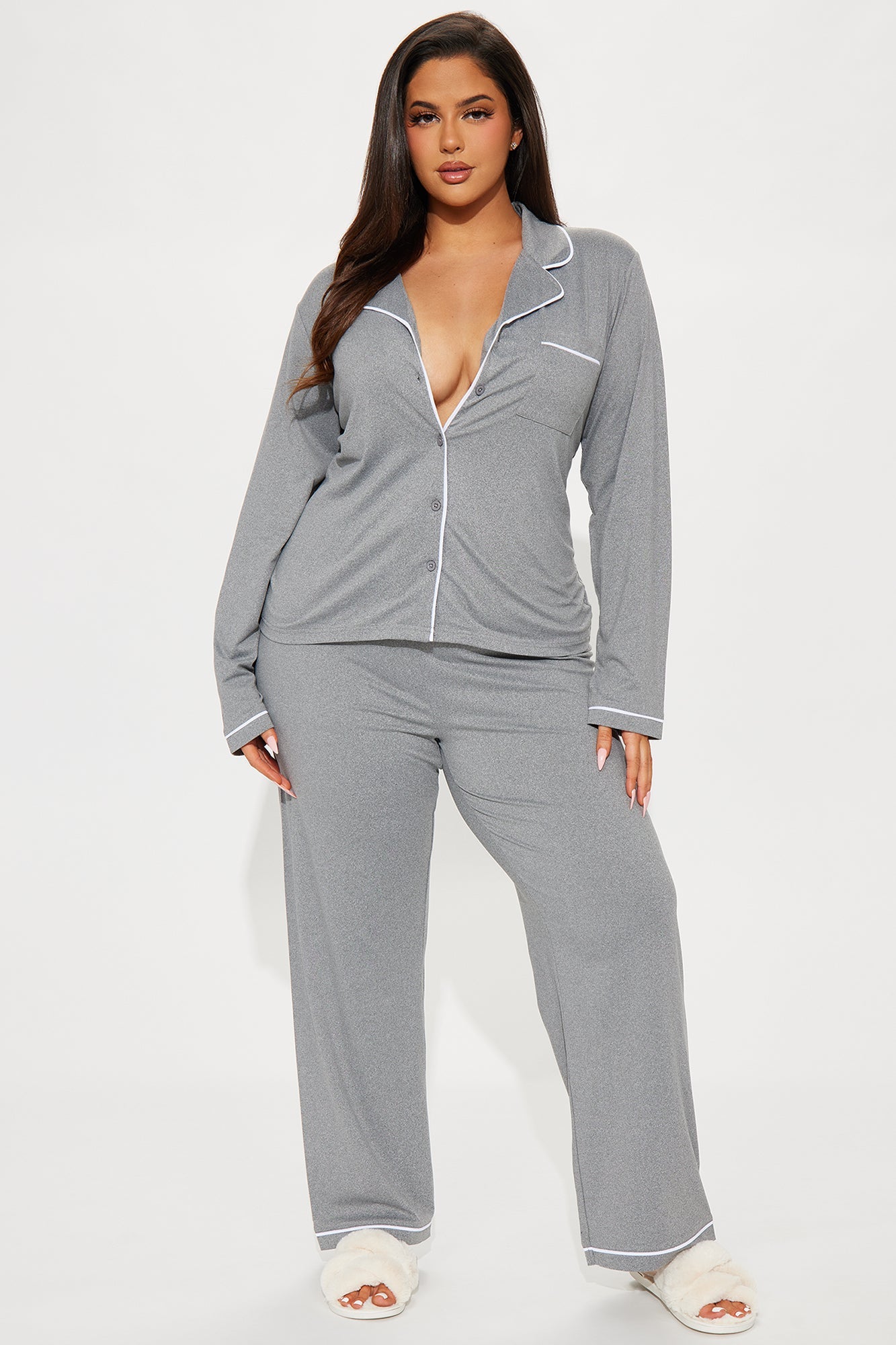 In The Morning PJ Pant Set - Heather Grey