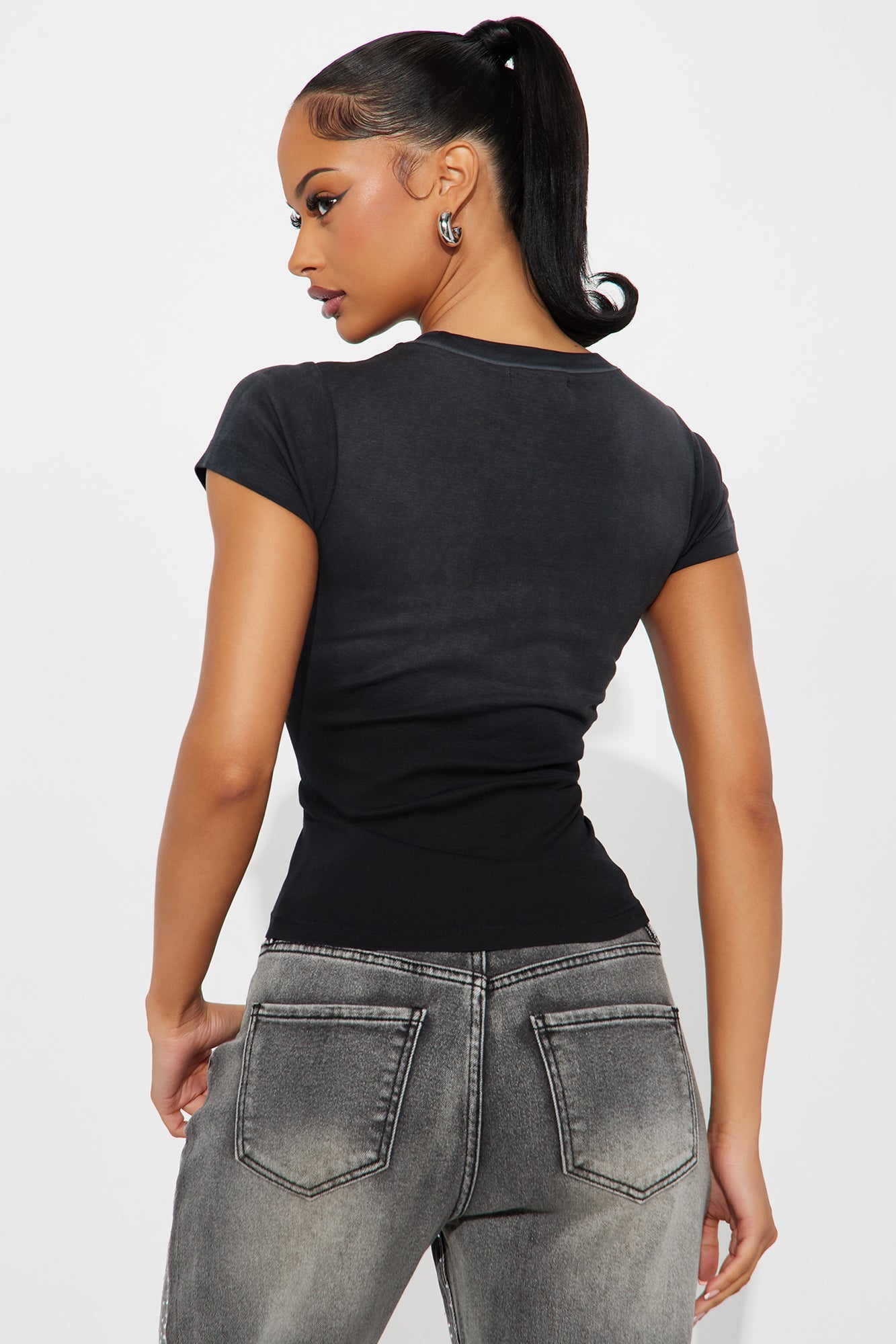 Heartbreaker Role Washed Baby Tee - Black Wash
