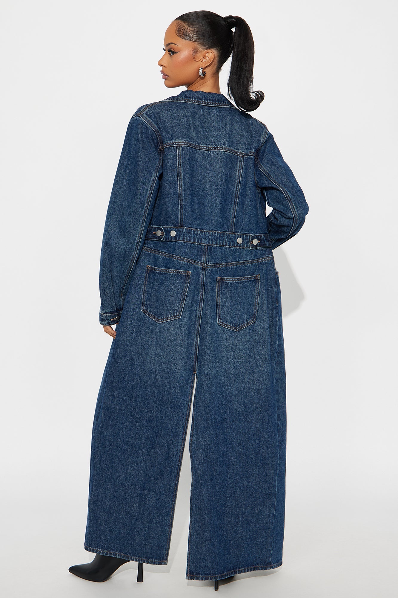 Making Moves Denim Trench Coat - Medium Wash