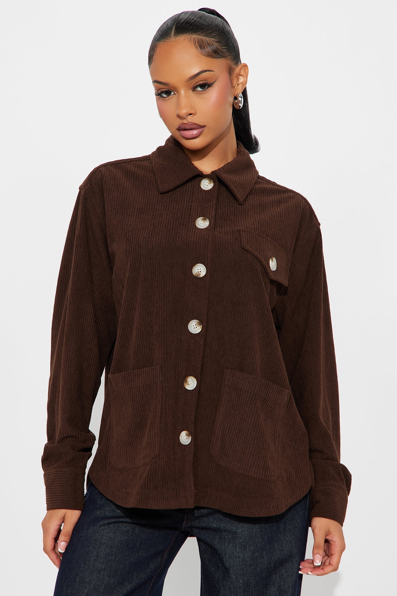 Feel No Ways Corduroy Shirt - Brown