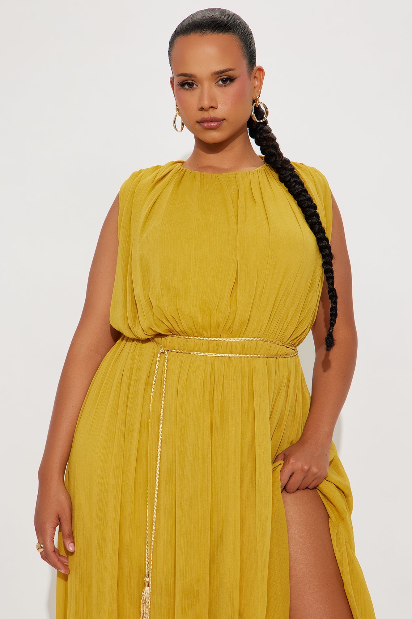 Call It Classy Chiffon Maxi Dress - Mustard