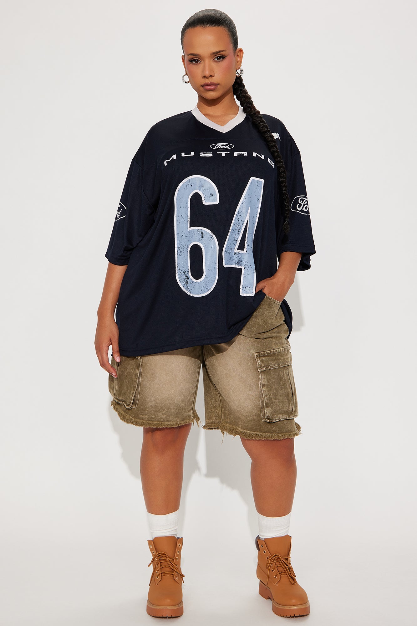Ford Mustang Jersey Tee - Navy