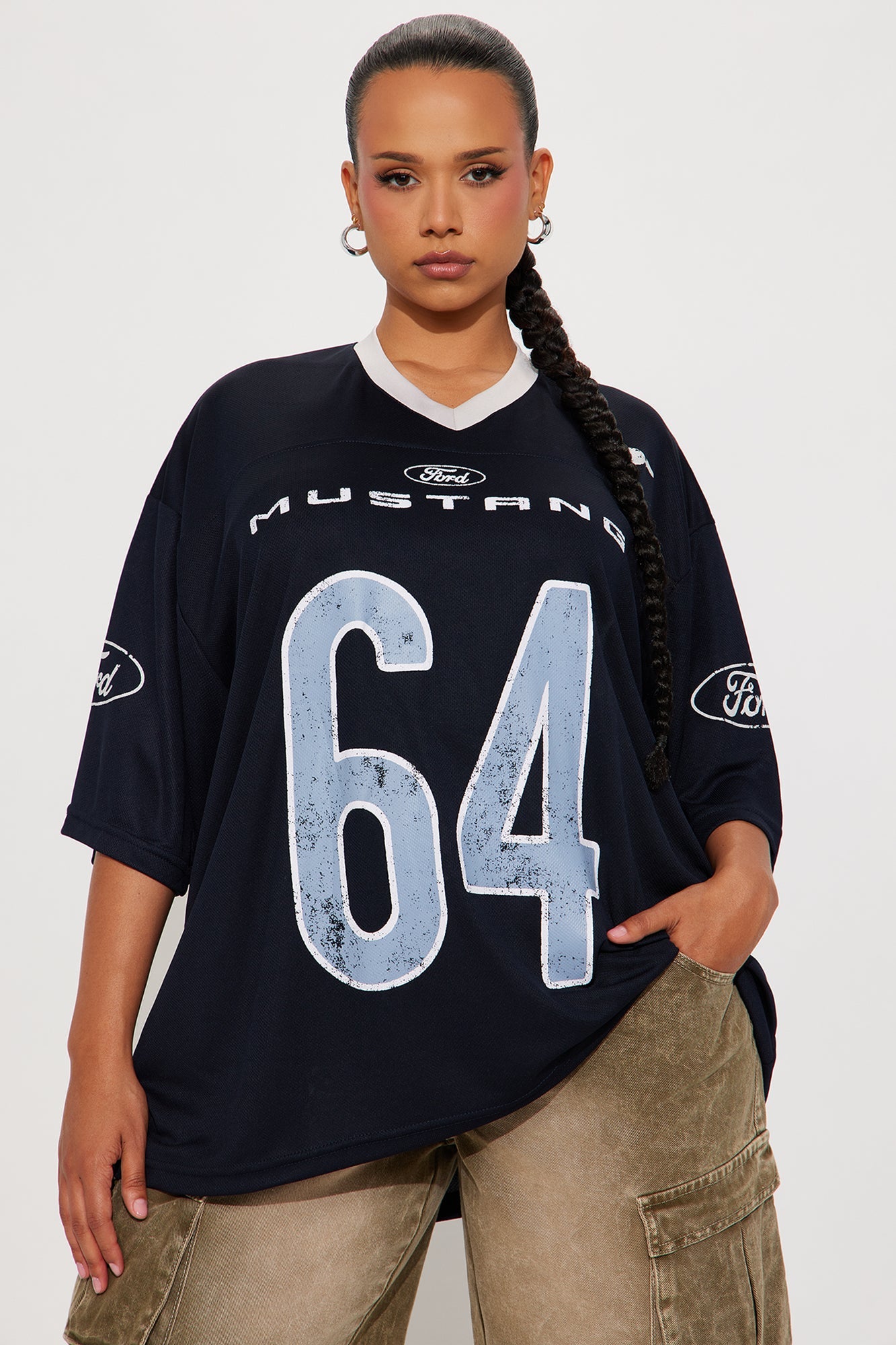 Ford Mustang Jersey Tee - Navy