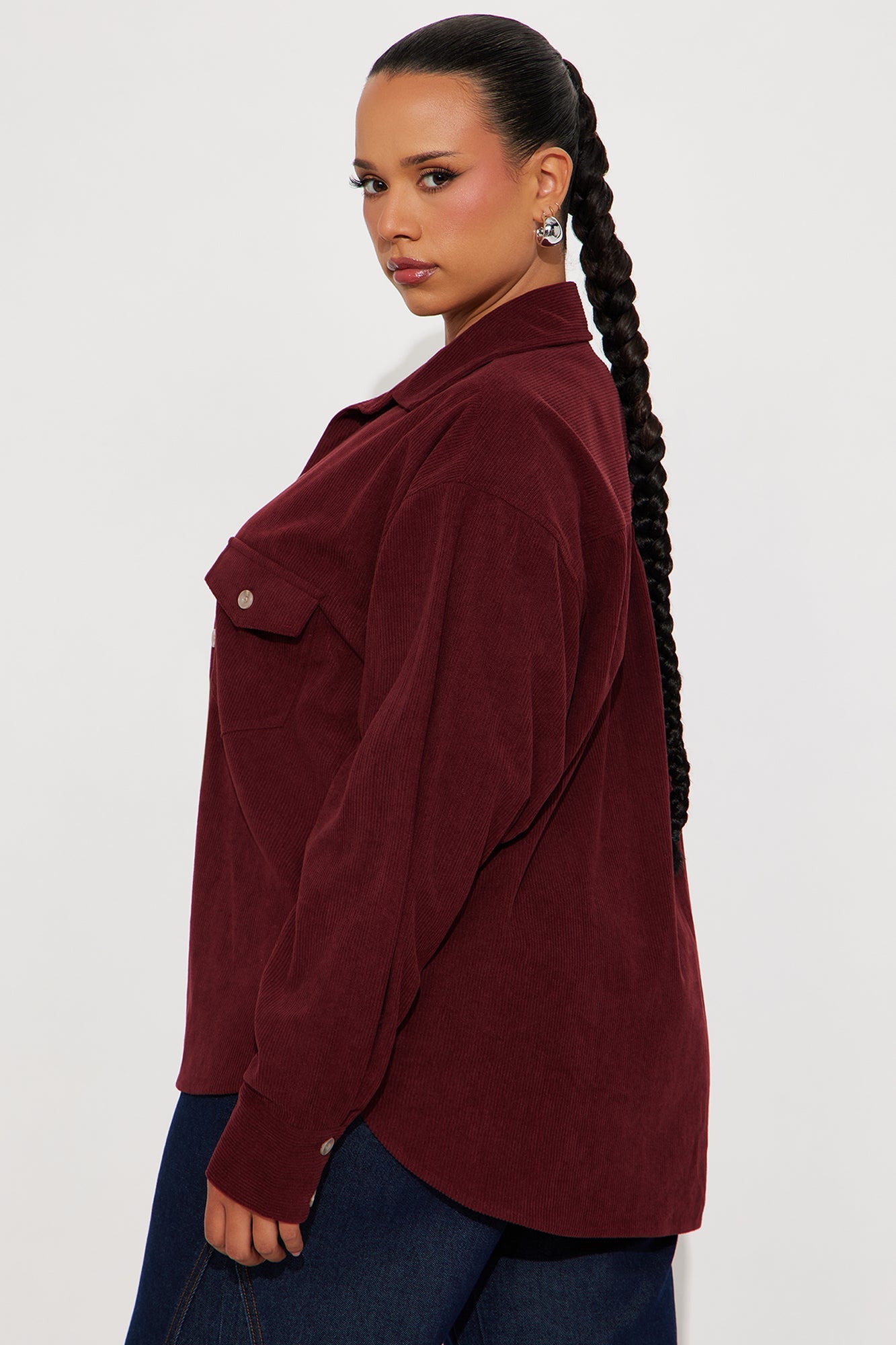 Fair Trade Corduroy Shirt - Burgundy