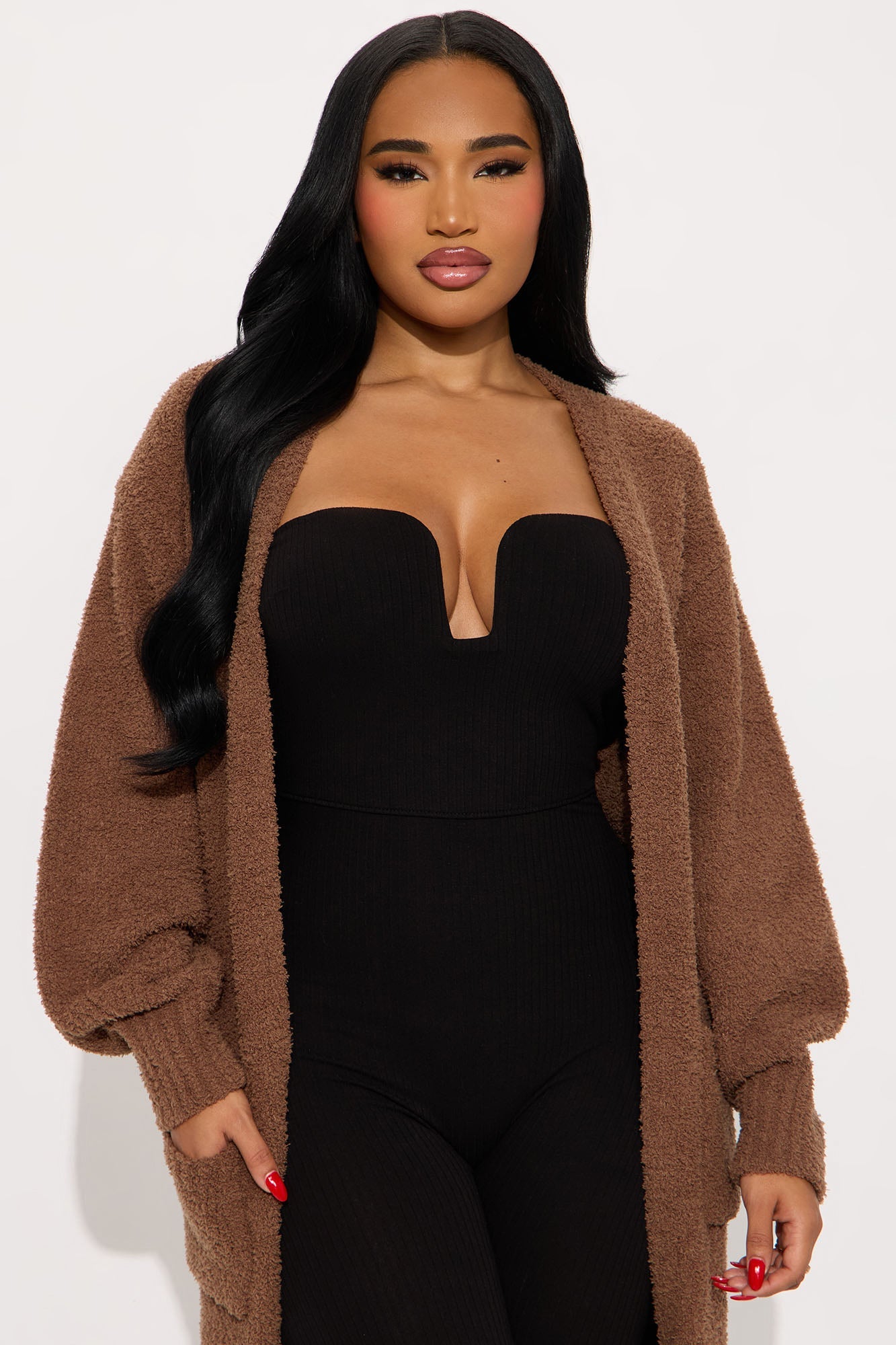 Living In It Cardigan - Mocha