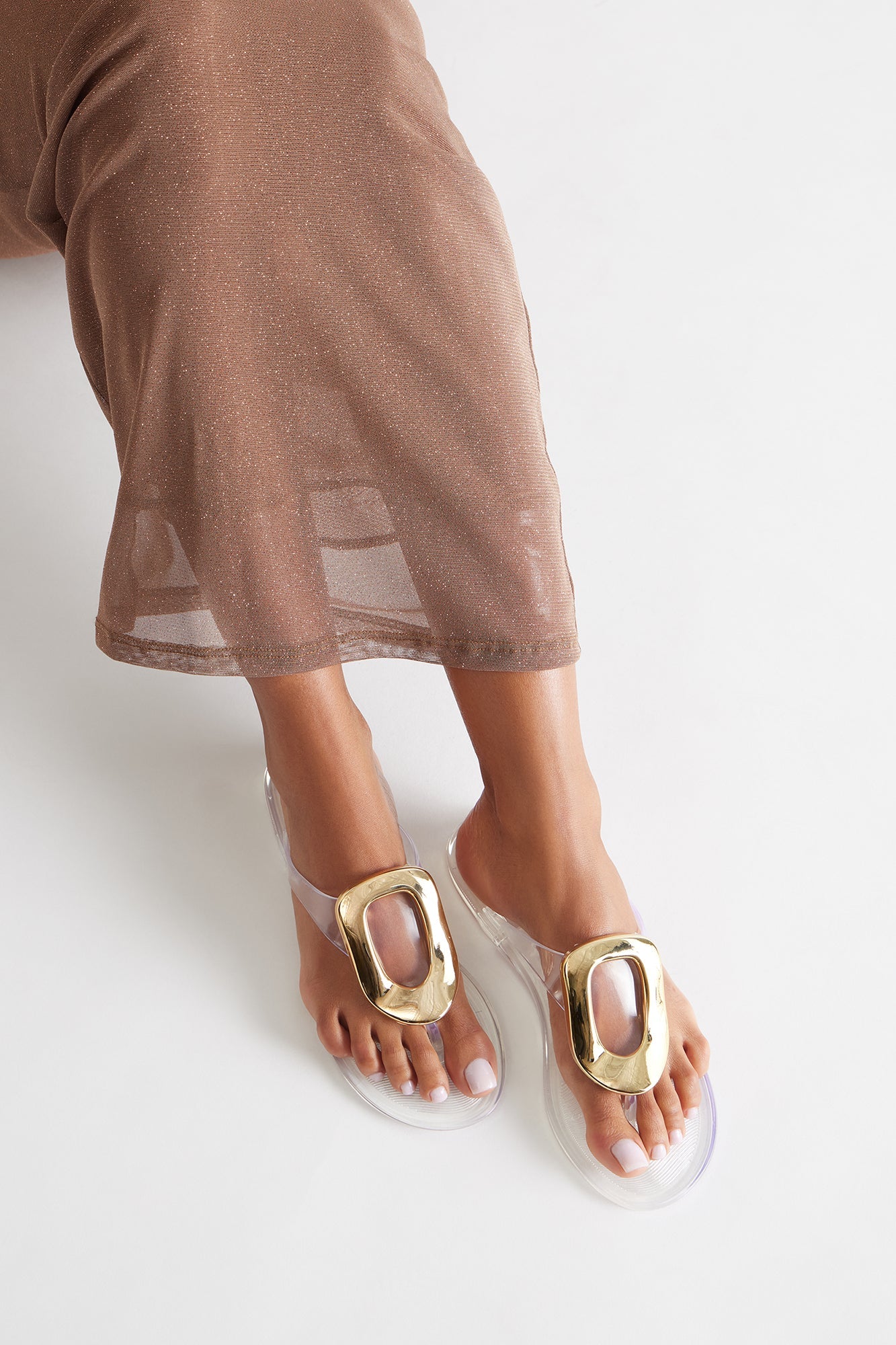 Kaneohe Hardware Flip Flops - Clear