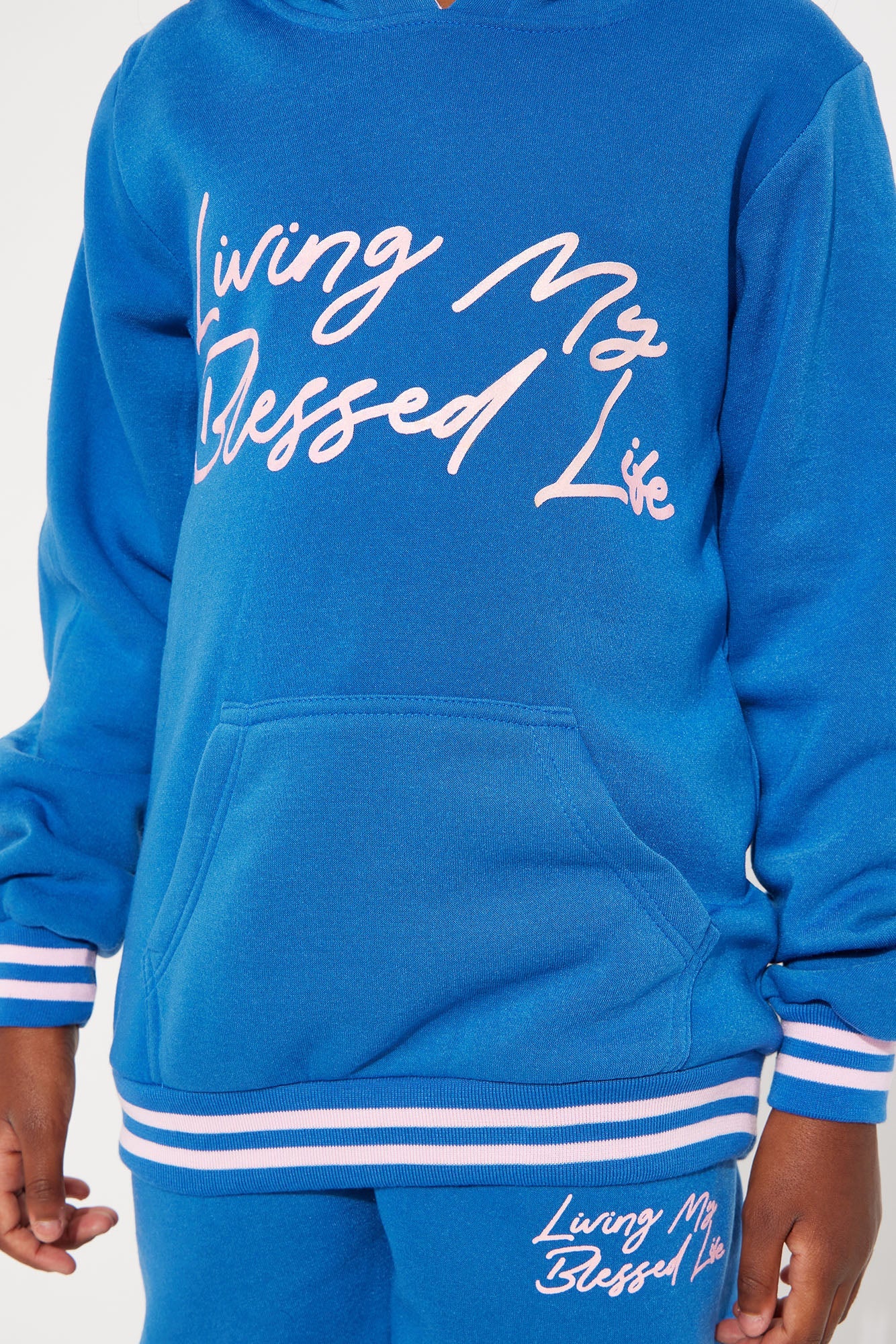 Mini My Blessed Life Fleece Set - Blue