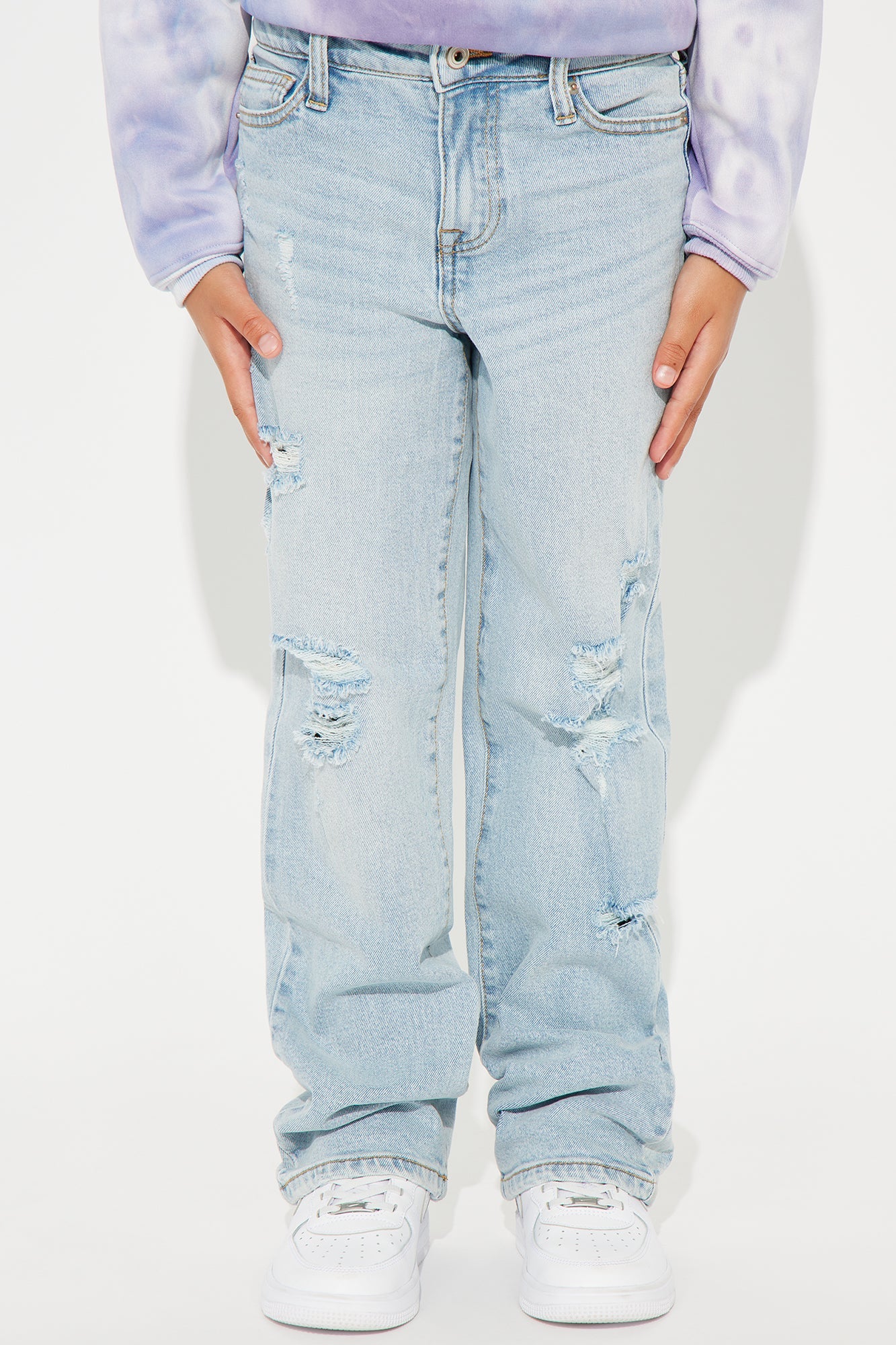 Mini Better Than Your Last Ripped Straight Leg Jeans - Medium Blue Wash