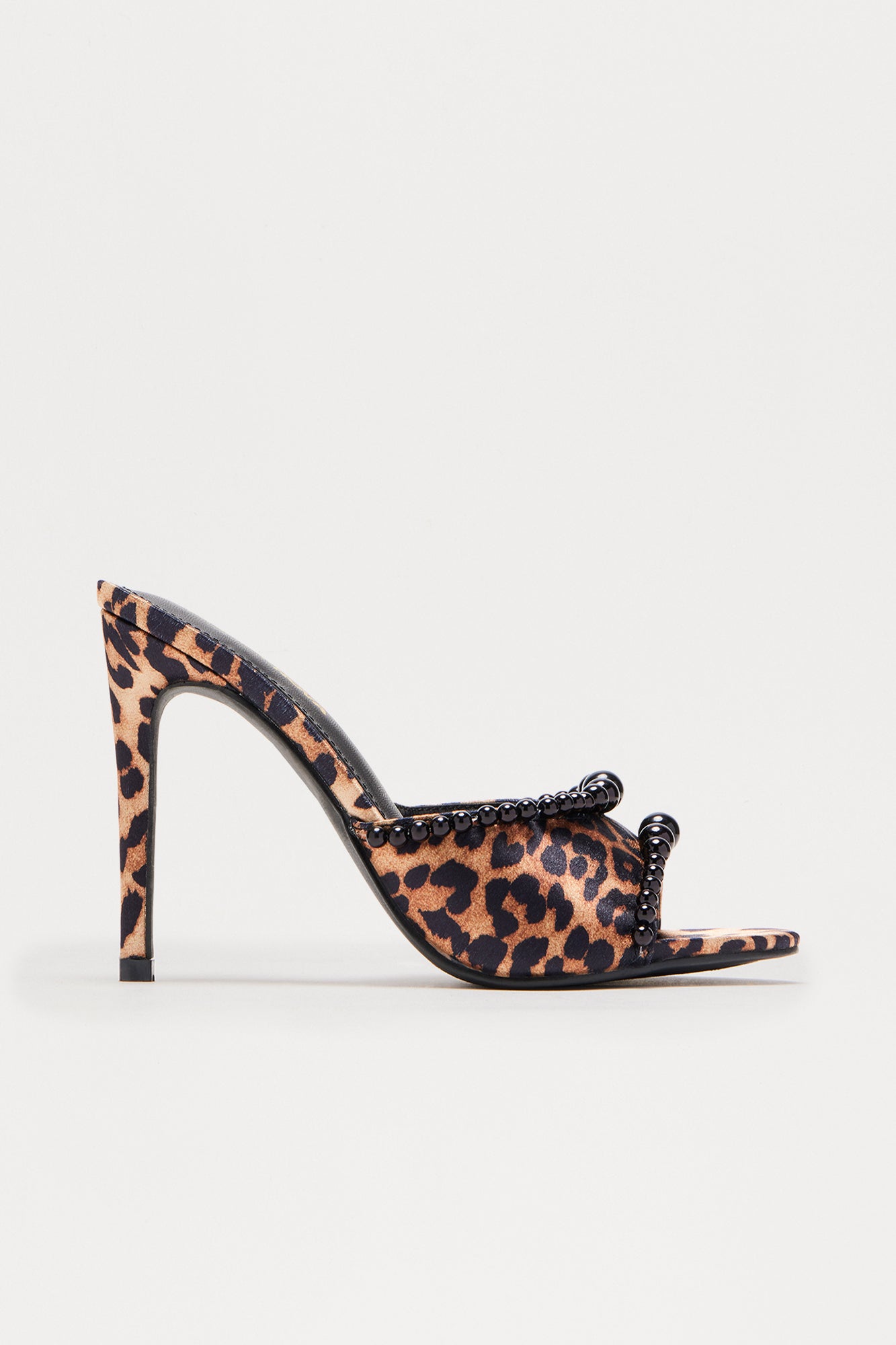 Peria Beaded Stiletto Heels - Leopard