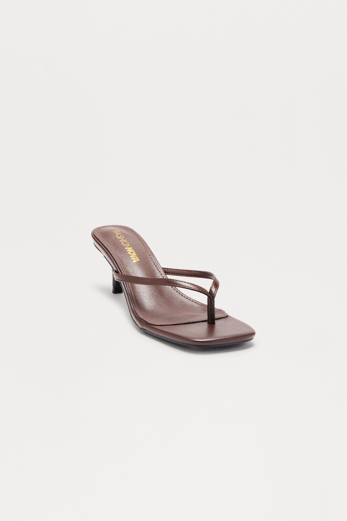 Truce Faux Leather Thong Mules - Chocolate