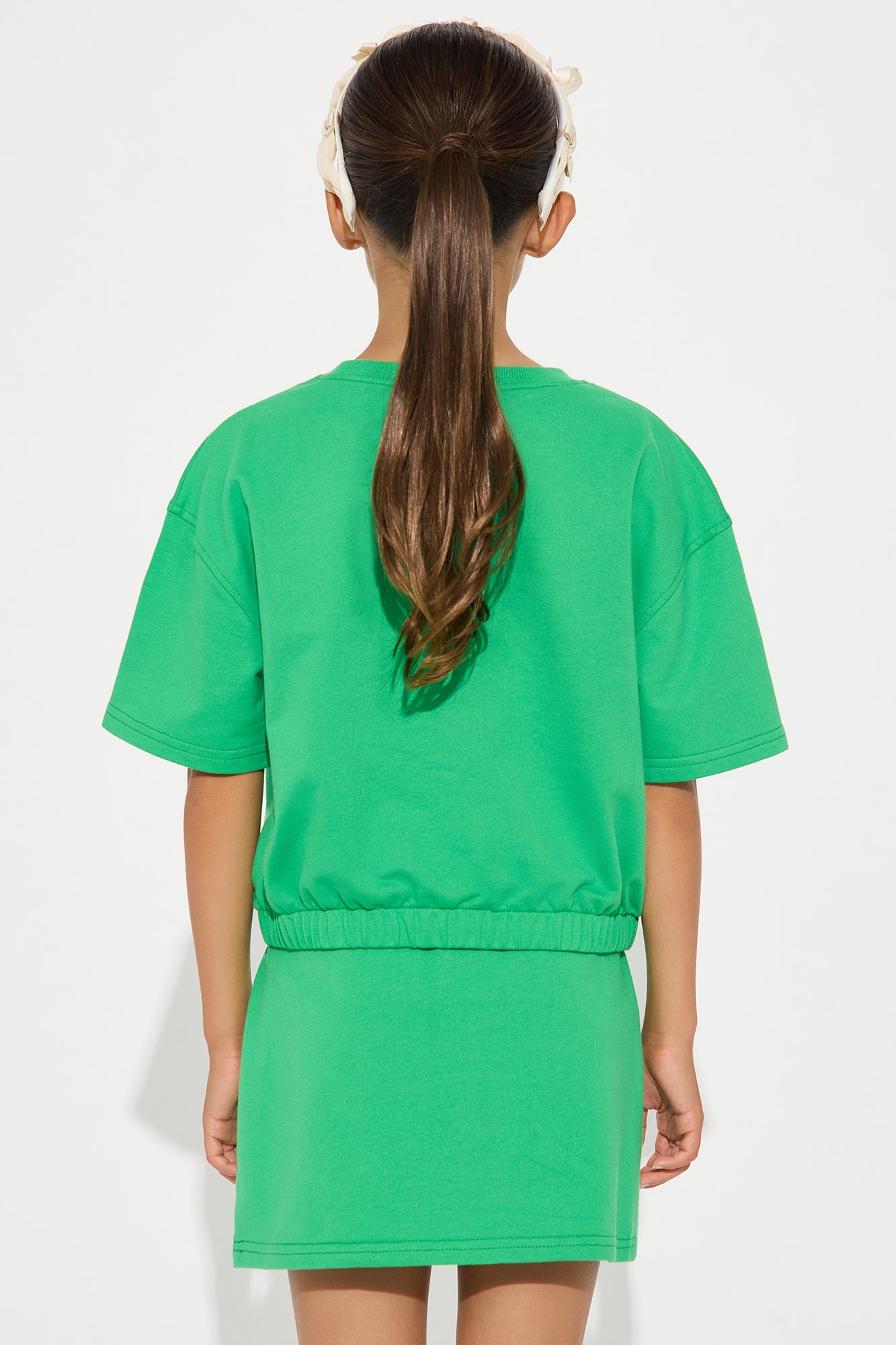 Mini Beverly Hills Girlie T-Shirt And Skort Set - Kelly Green