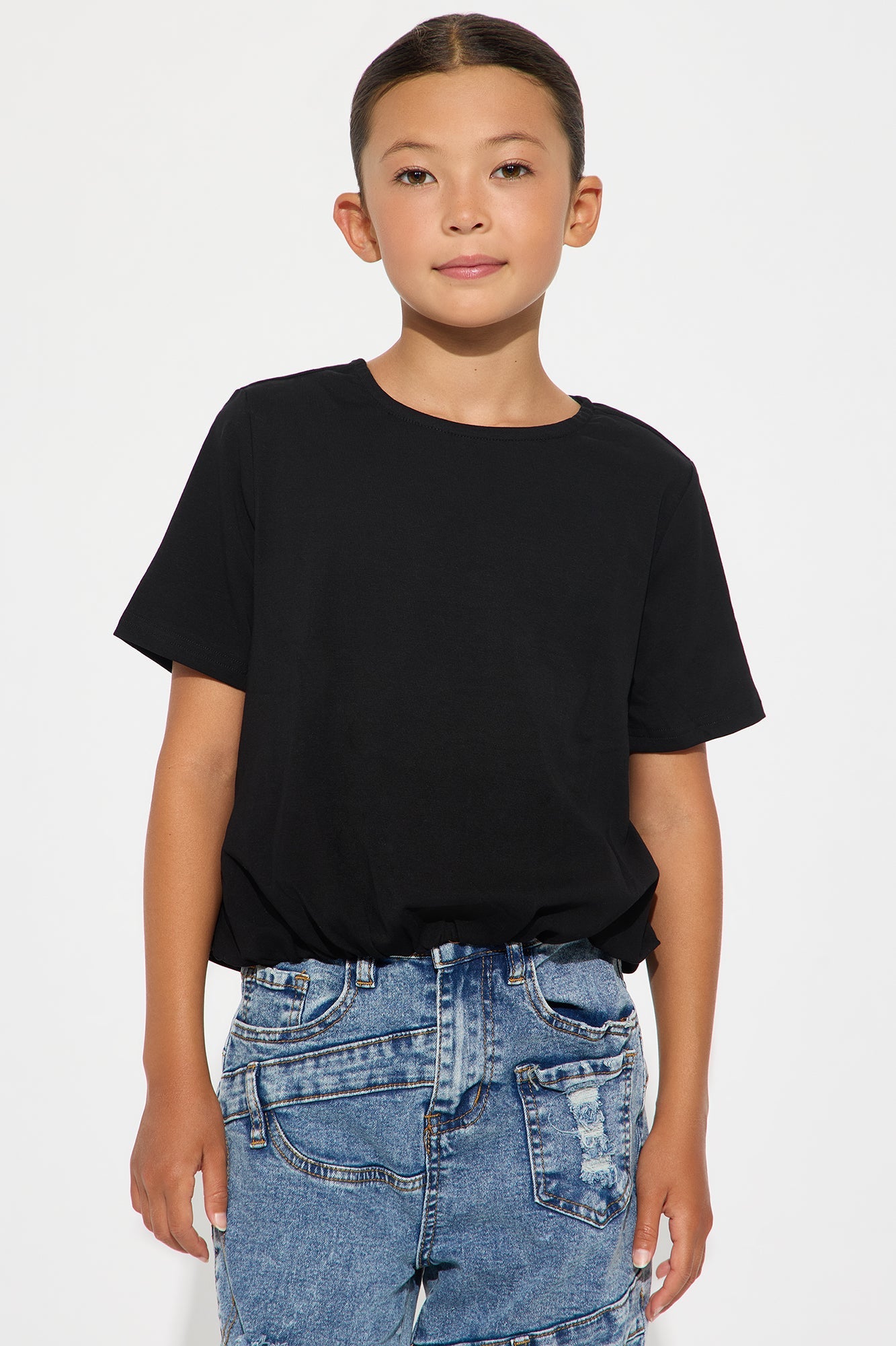 Mini Feeling Inspired Short Sleeve Tee - Black