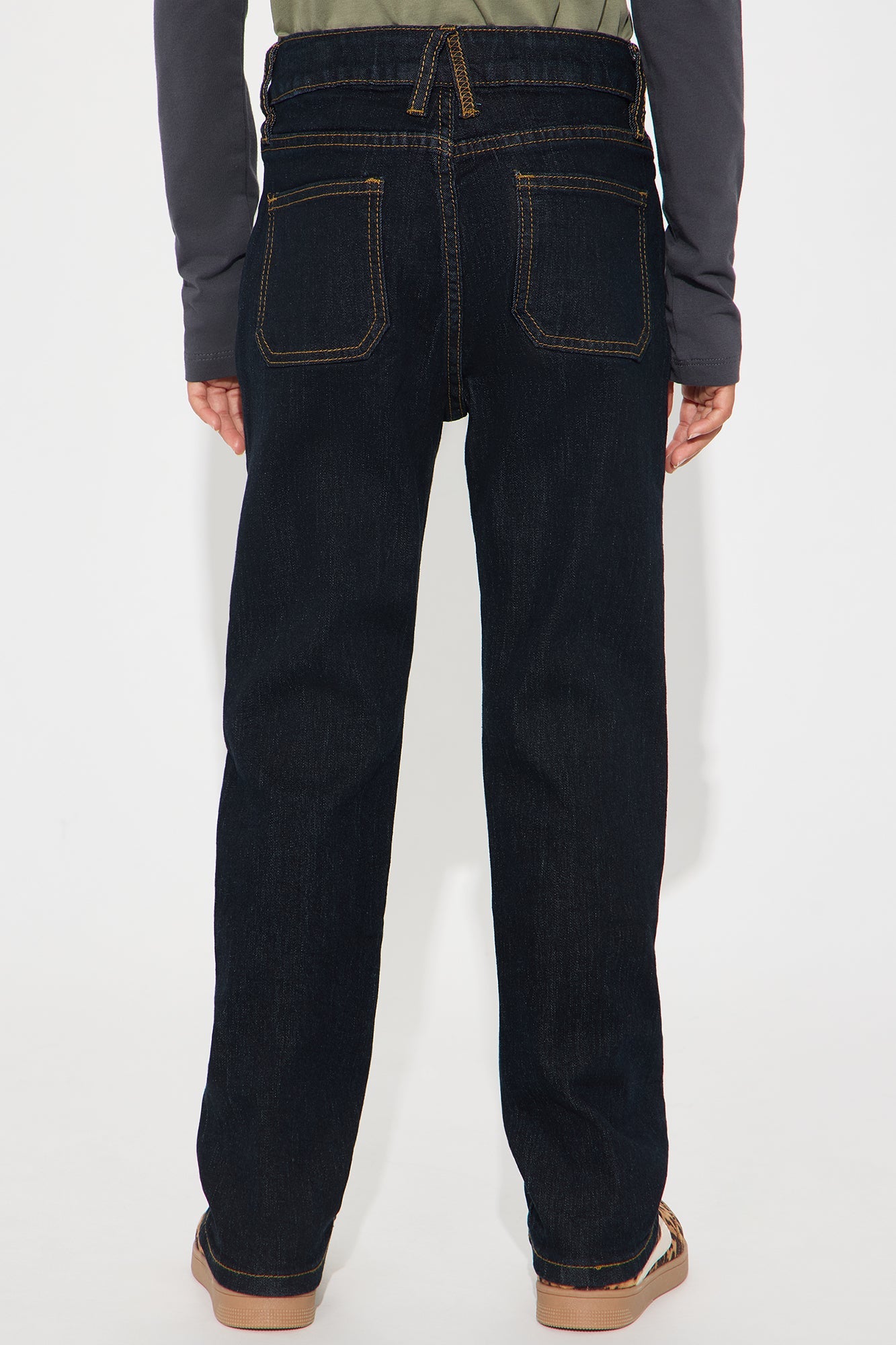 Mini Pinegrove Stretch Straight Leg Jeans - Dark Wash