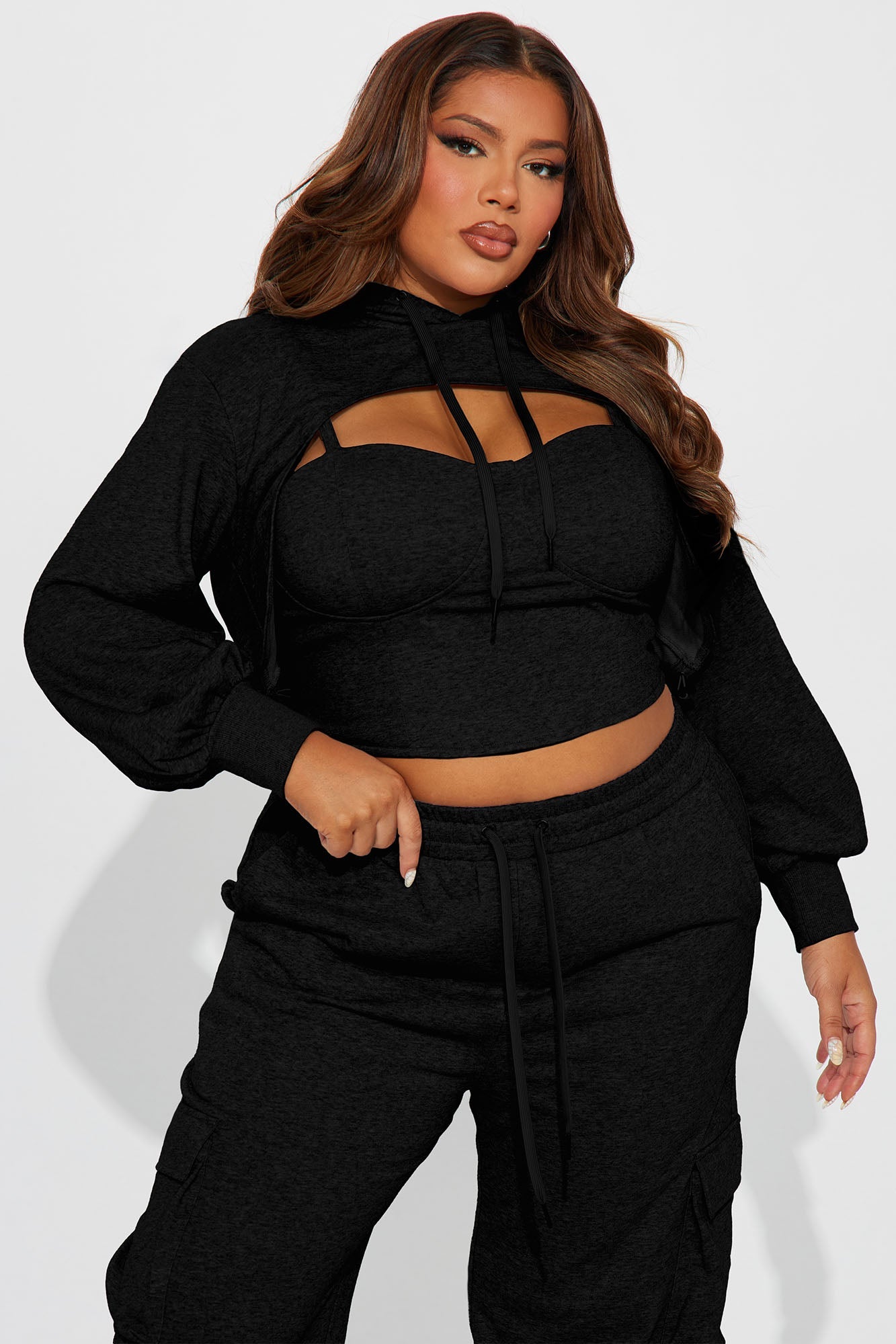 Never Blend In 3 Piece Pant Set - Black