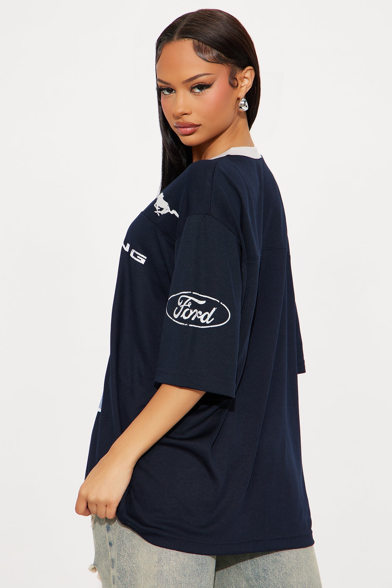 Ford Mustang Jersey Tee - Navy
