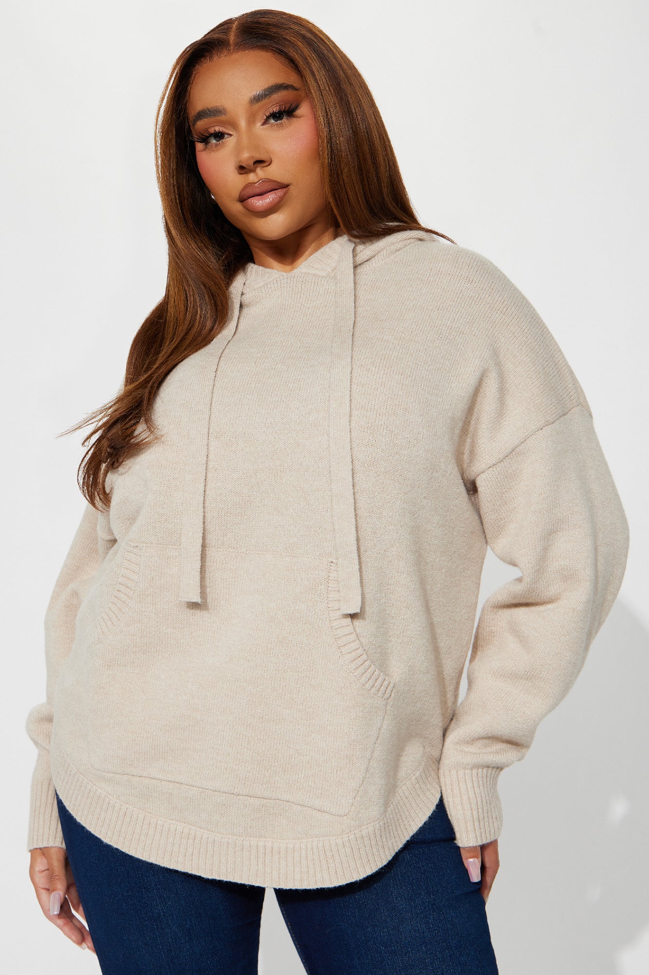 Never Parting Ways Hooded Sweater - Taupe