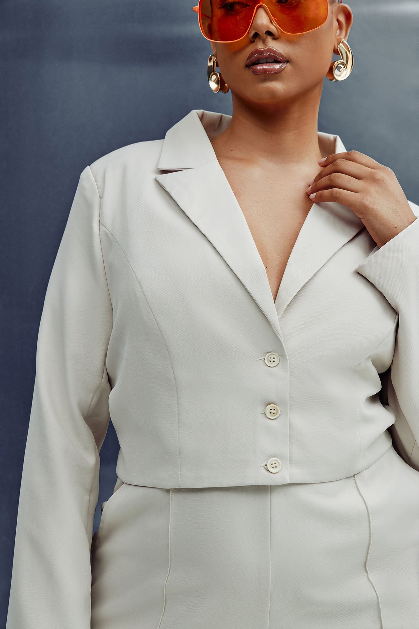 Quick Break 2 Piece Jumpsuit Set - Beige