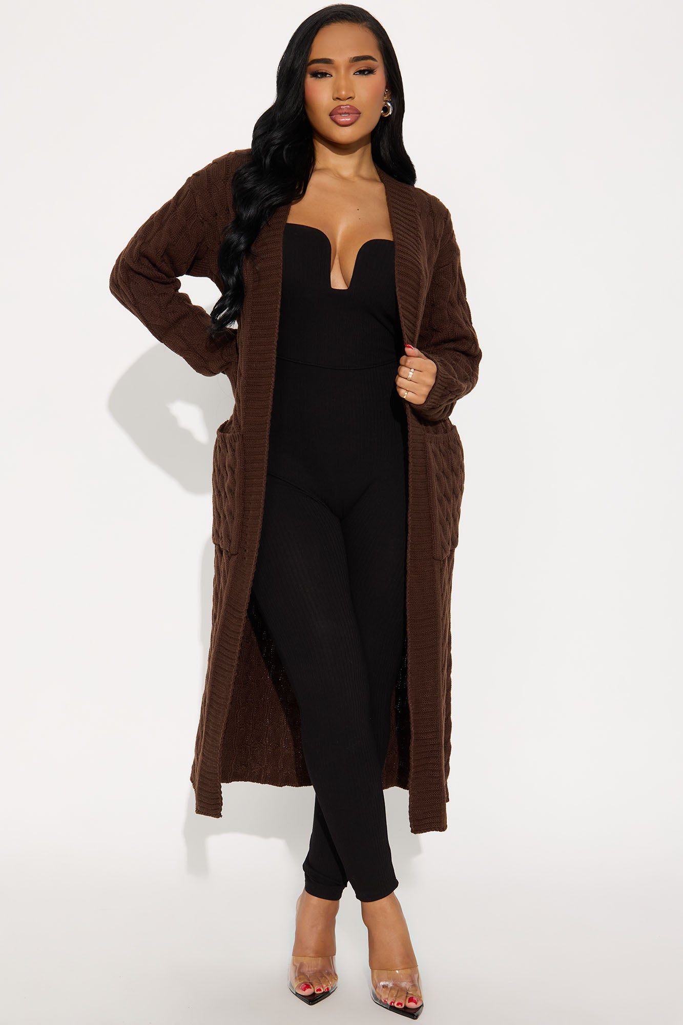 Every Day Strut Cardigan Sweater - Chocolate