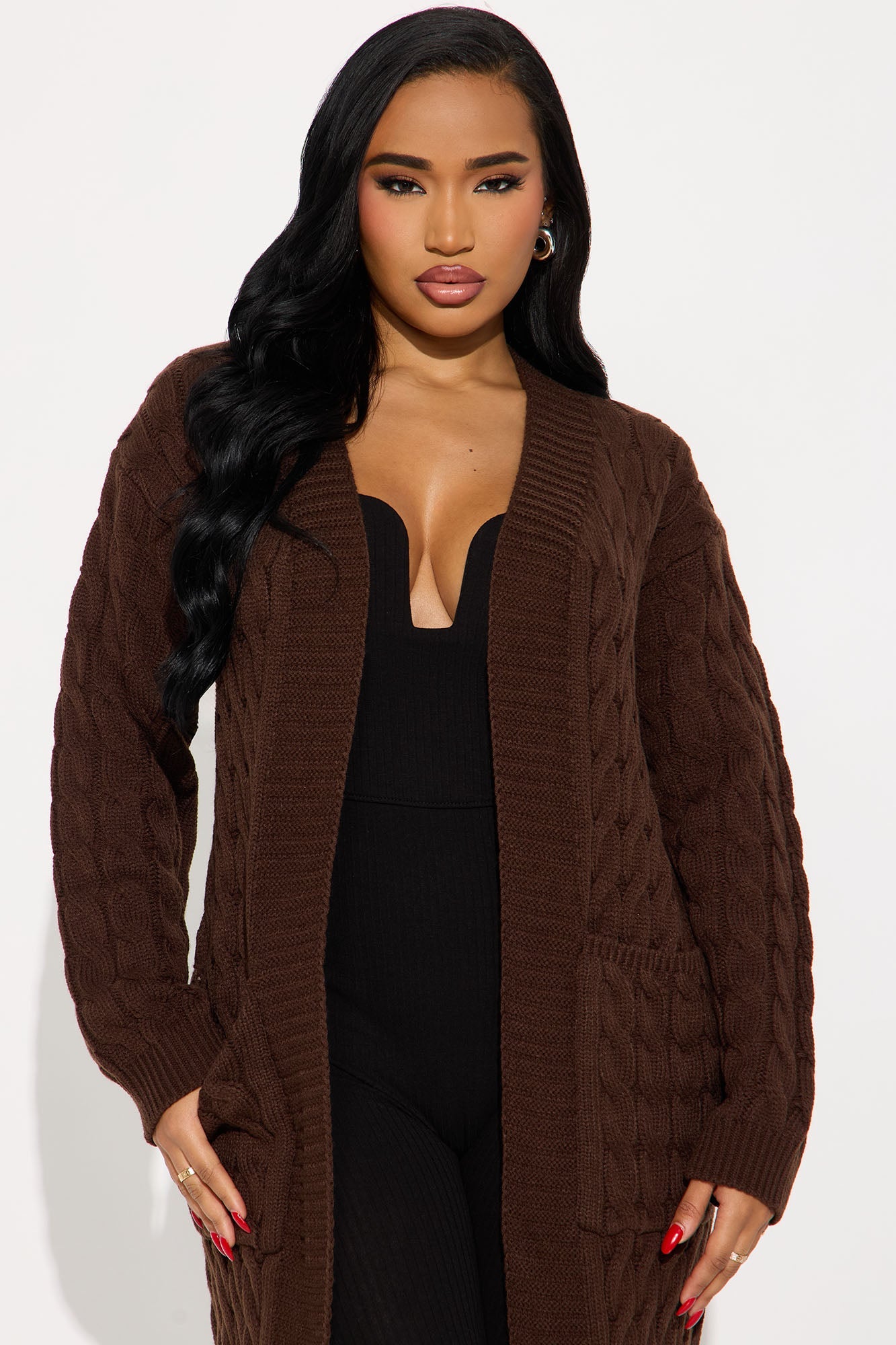 Every Day Strut Cardigan Sweater - Chocolate