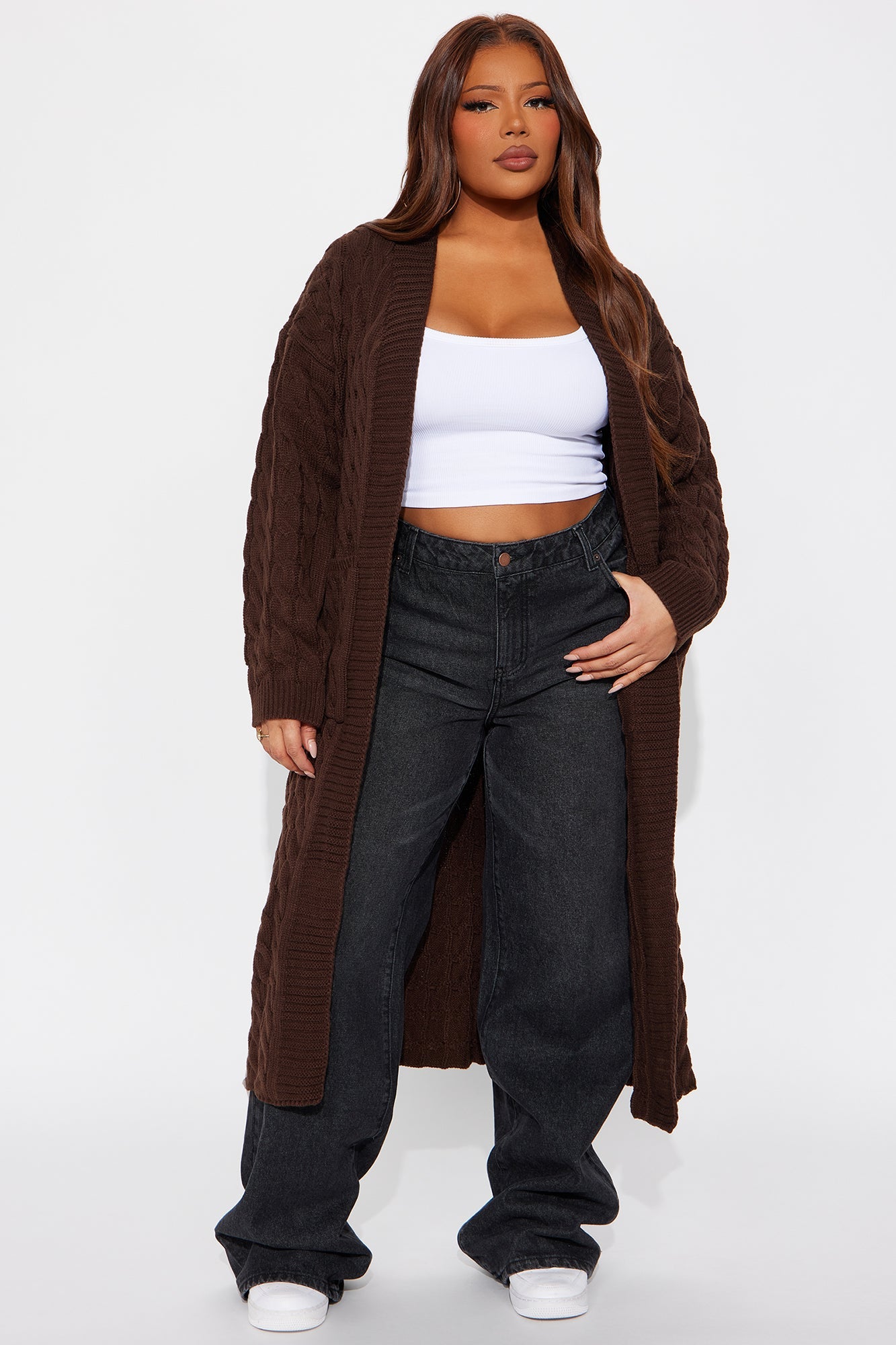 Every Day Strut Cardigan Sweater - Chocolate