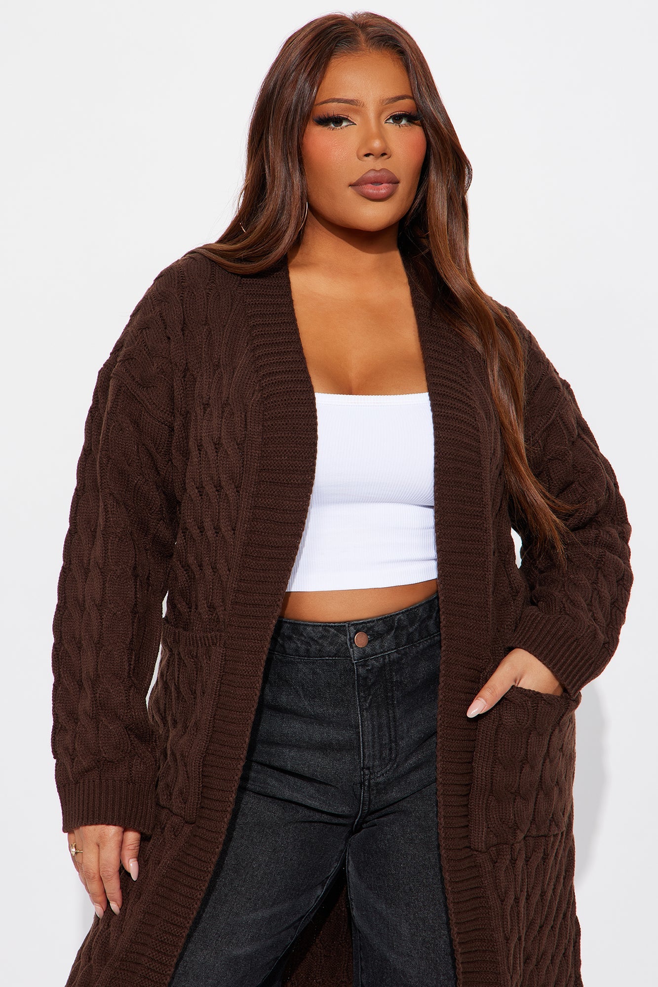 Every Day Strut Cardigan Sweater - Chocolate