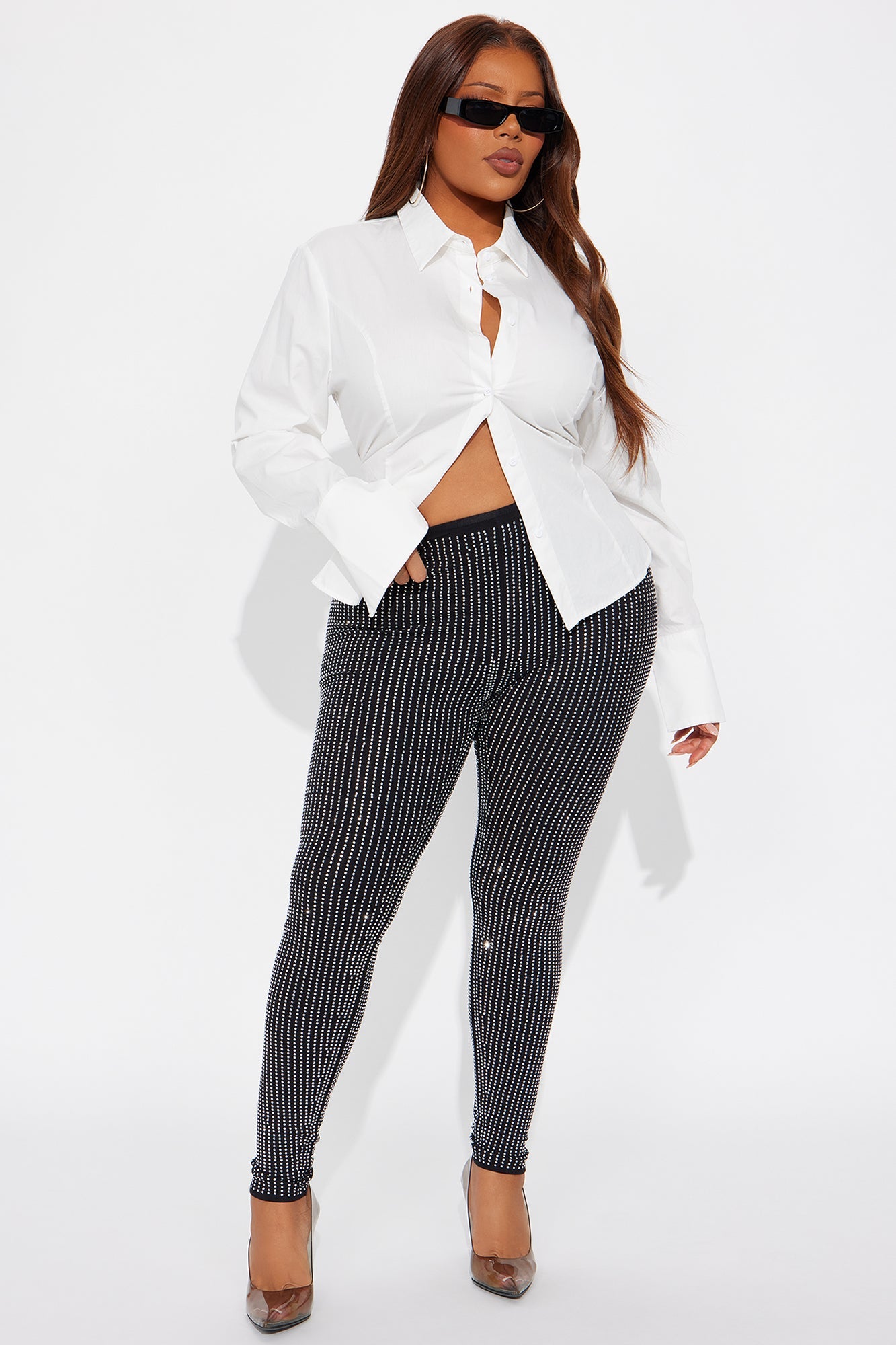 Luxurious Taste Embellished Legging - Black