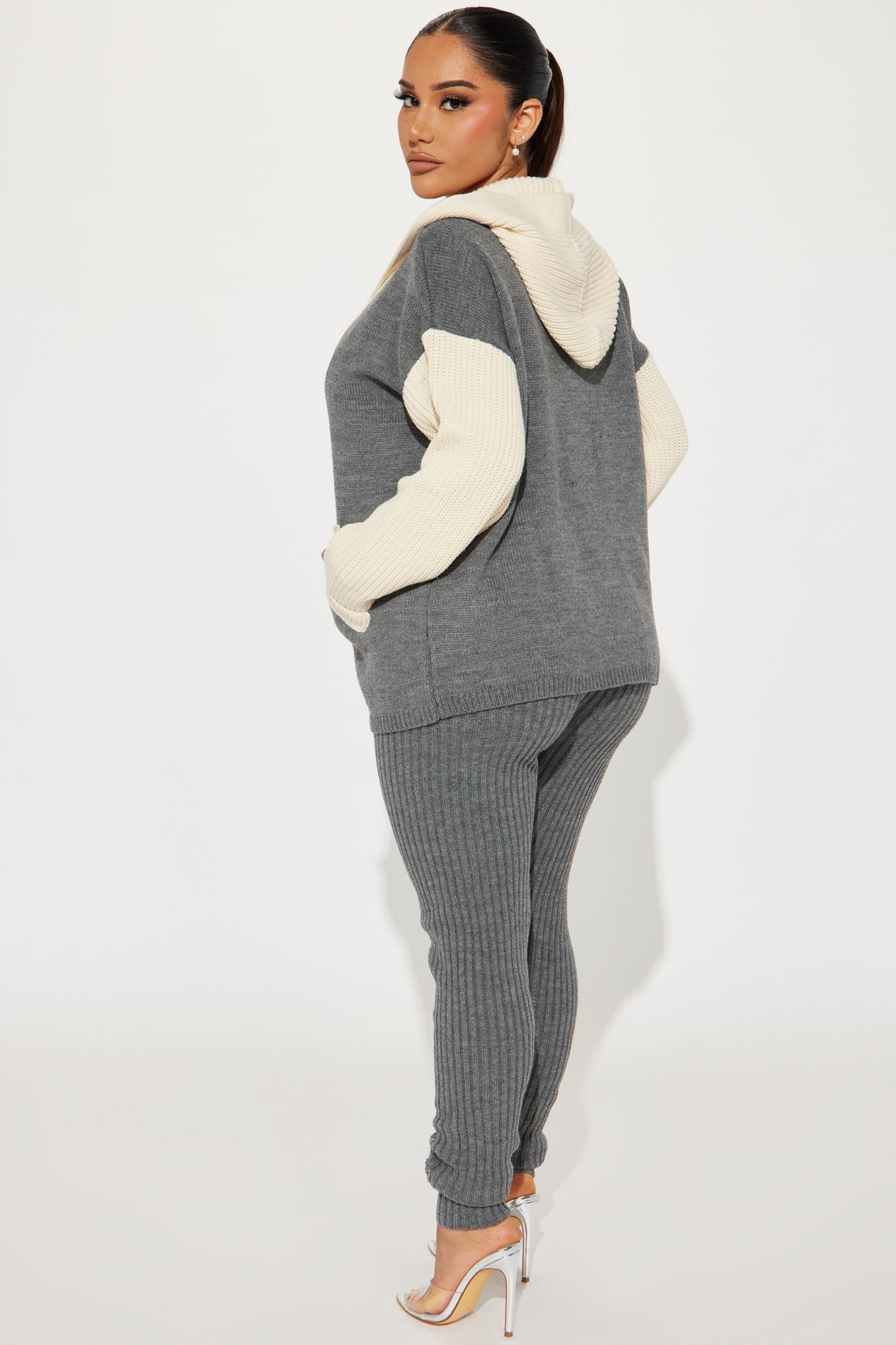 Mia Sweater Legging Set - Grey/combo