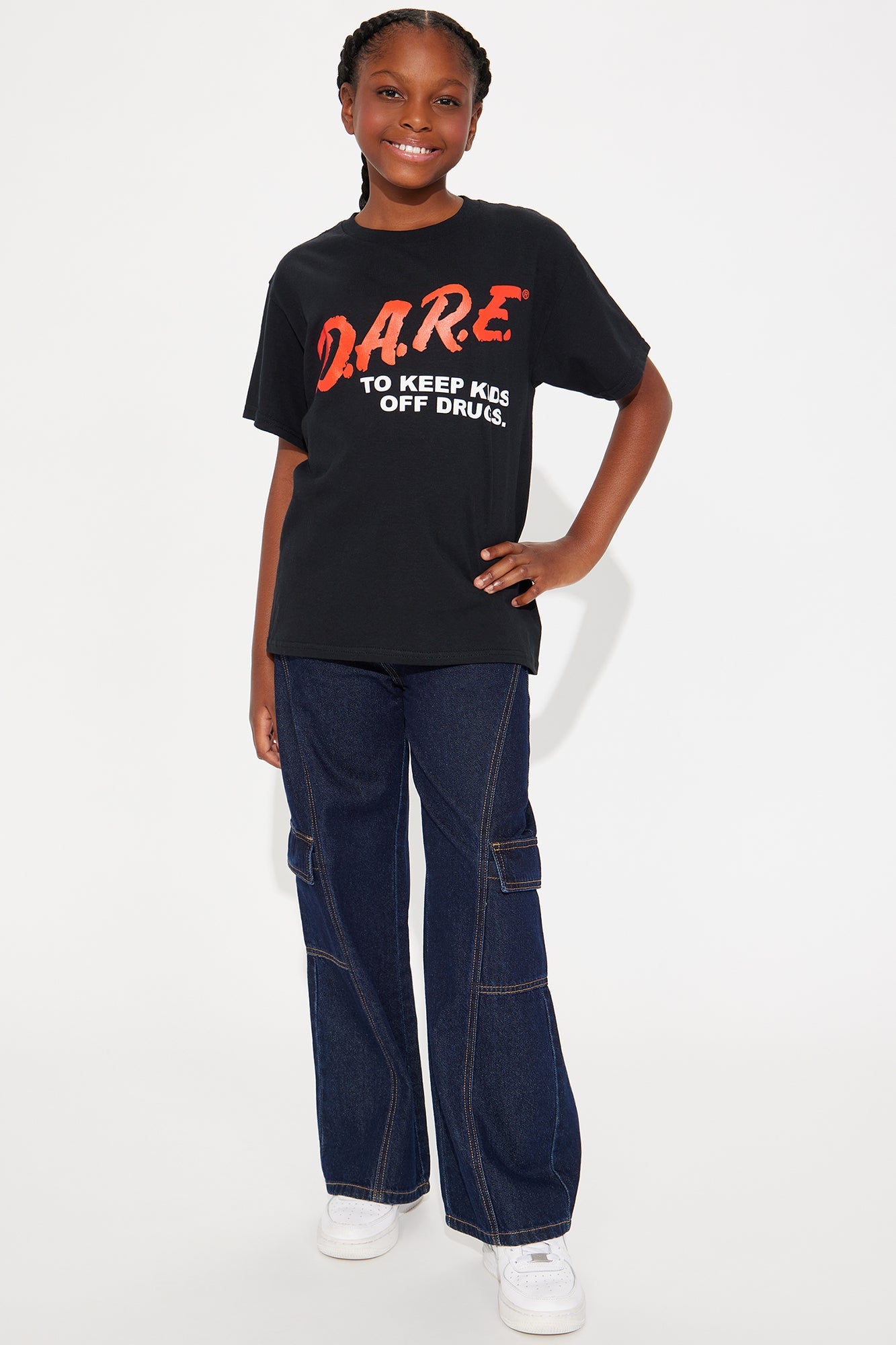 Mini DARE Oversized Tee - Black