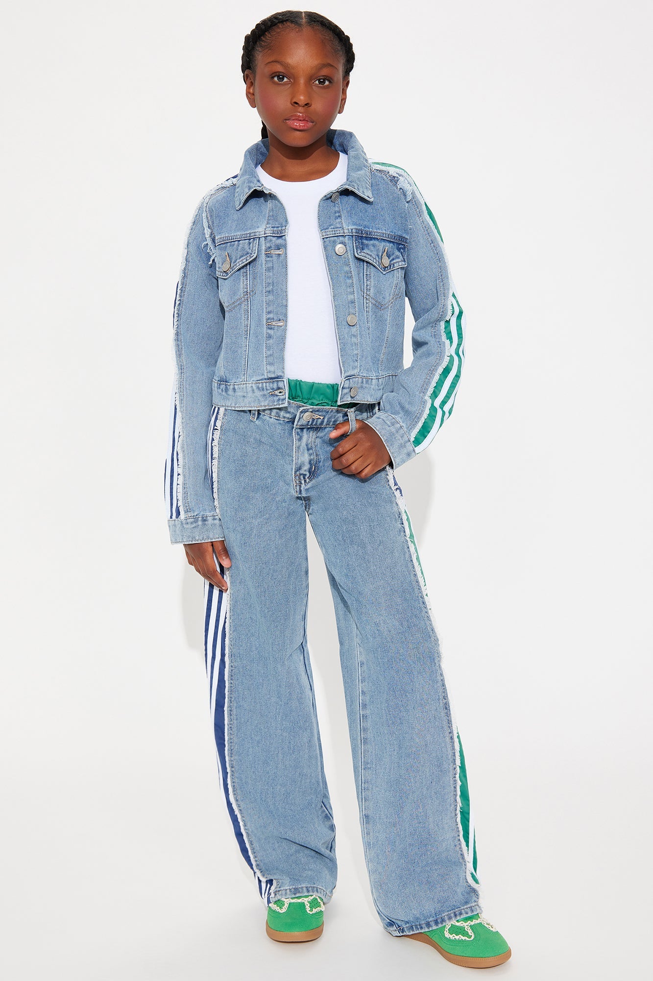 Mini Cora Sporty Denim Jacket - Medium Wash
