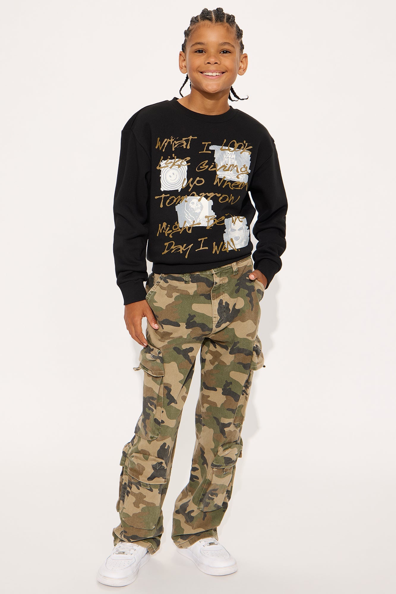 Mini What I Look Like Crewneck Sweatshirt - Black
