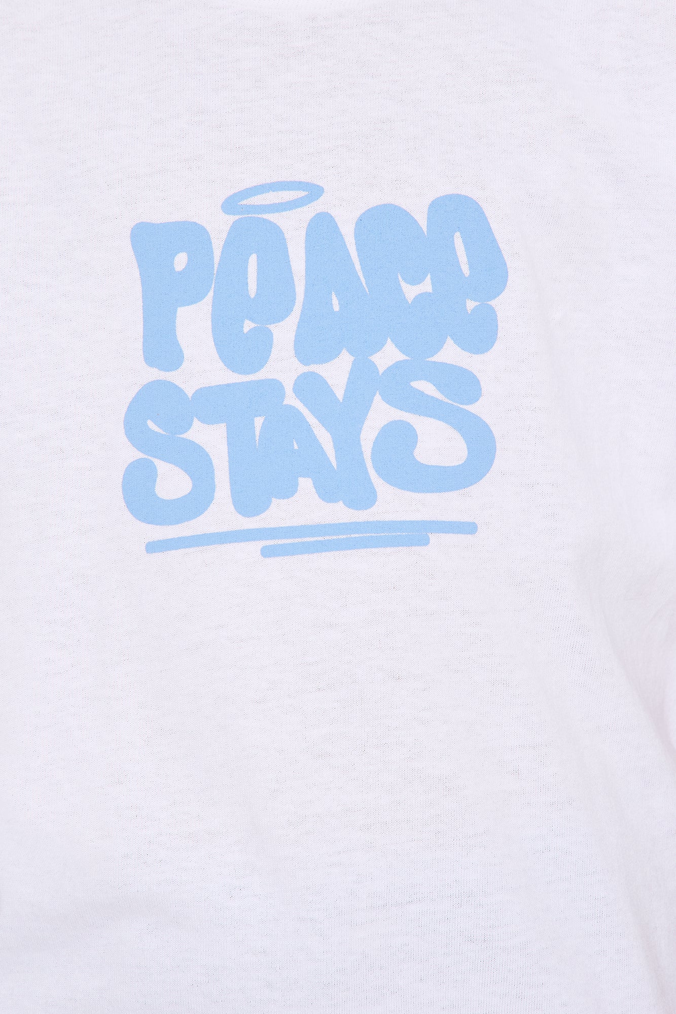 Mini Peace Stays Oversized Short Sleeve Tee - White