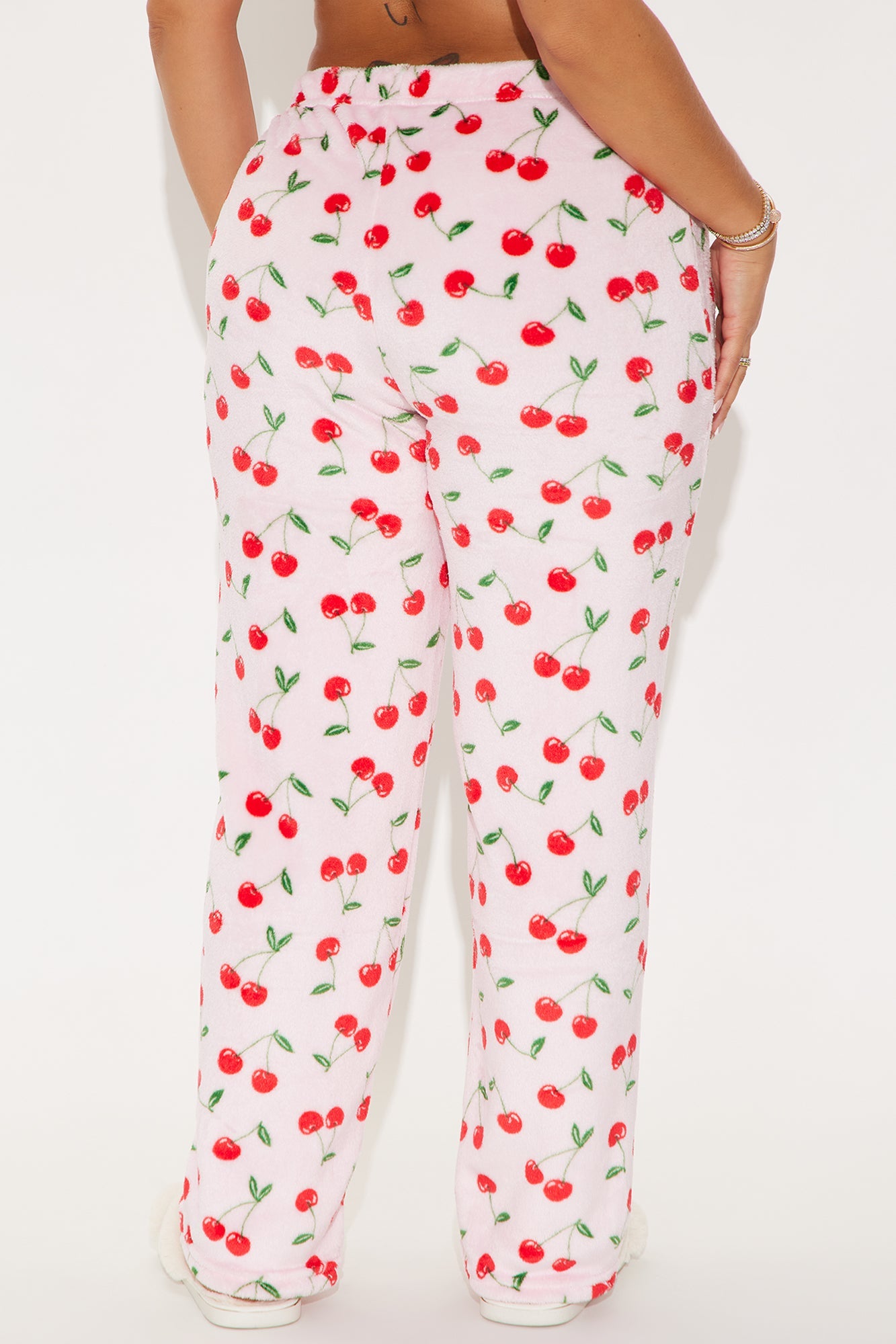 Cherry Baby Plush PJ Pant - Pink/combo