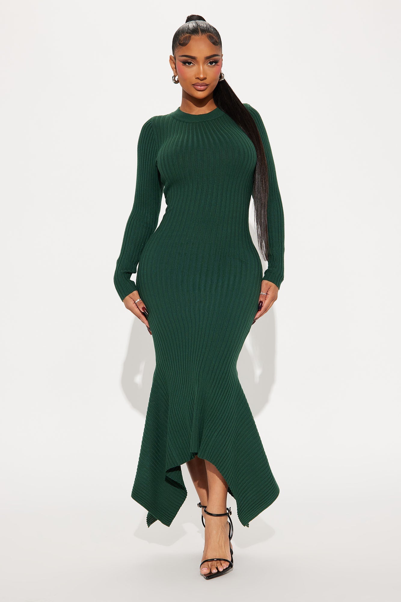 Kaylie Sweater Maxi Dress - Hunter