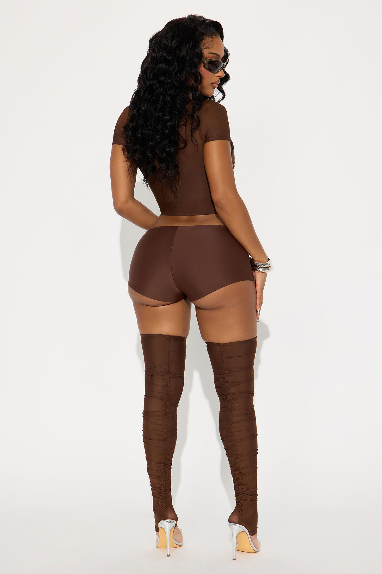 Celia Form Double Lined 3 Piece Set - Chocolate