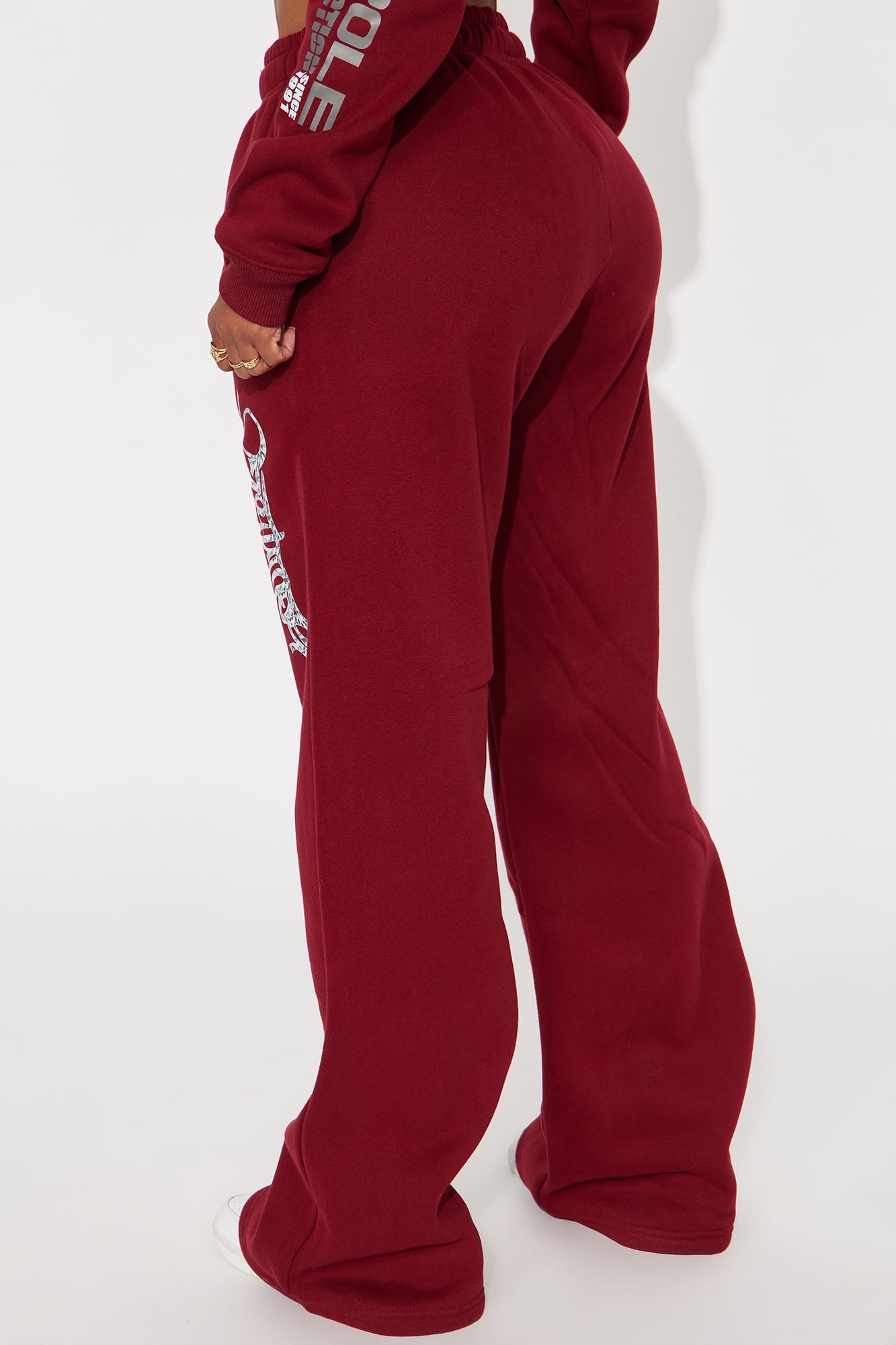 Southpole Signature Wide Leg Pant - Red