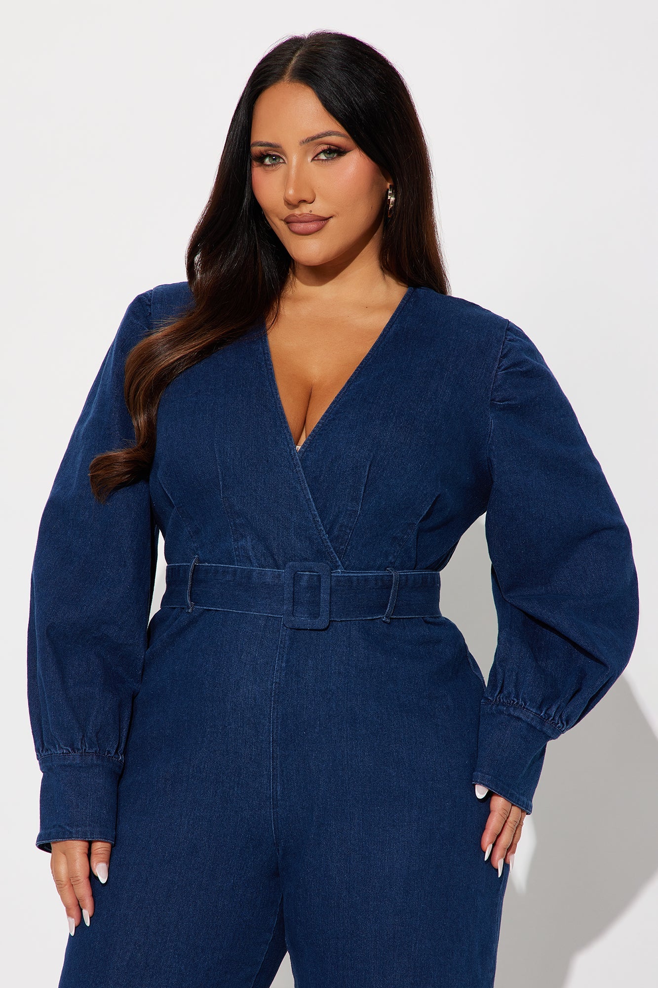 Melora Denim Wide Leg Jumpsuit - Dark Denim