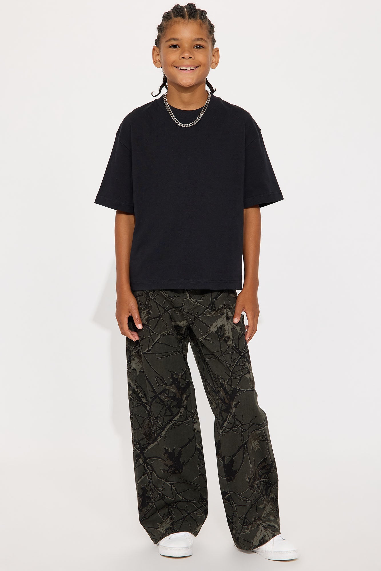 Mini Straight Woodland Mirage Carpenter Pants - Black Wash