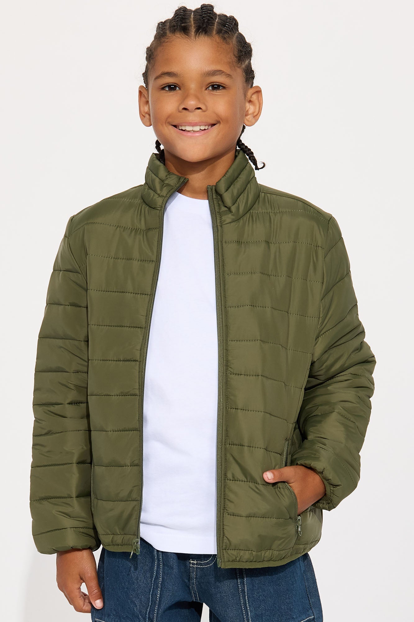Mini Wesley Packable Puffer Jacket - Olive