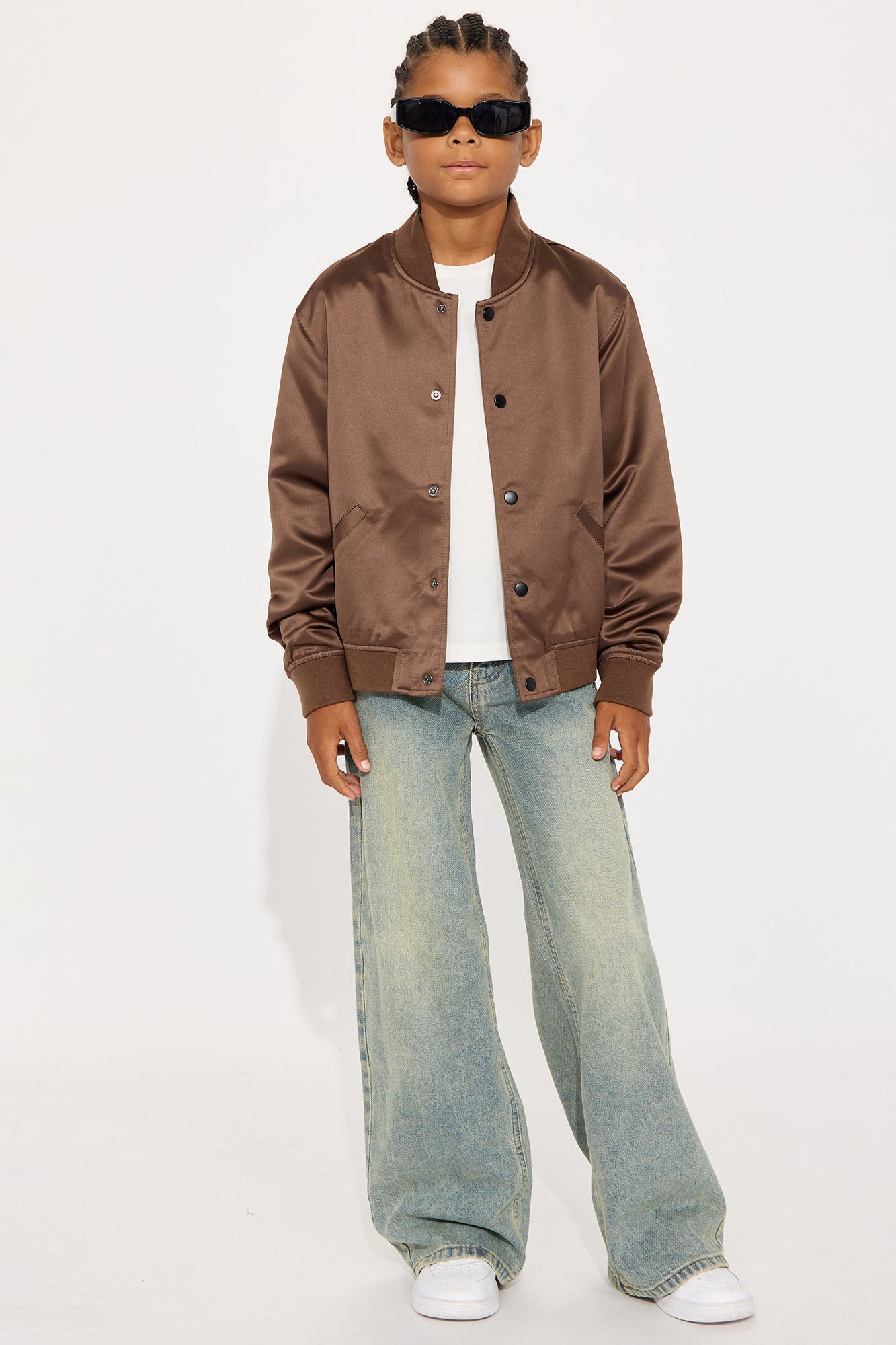 Mini Ashton Essential Bomber Jacket - Brown