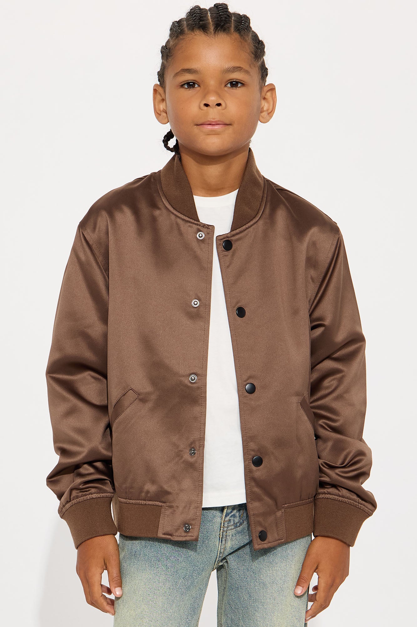 Mini Ashton Essential Bomber Jacket - Brown