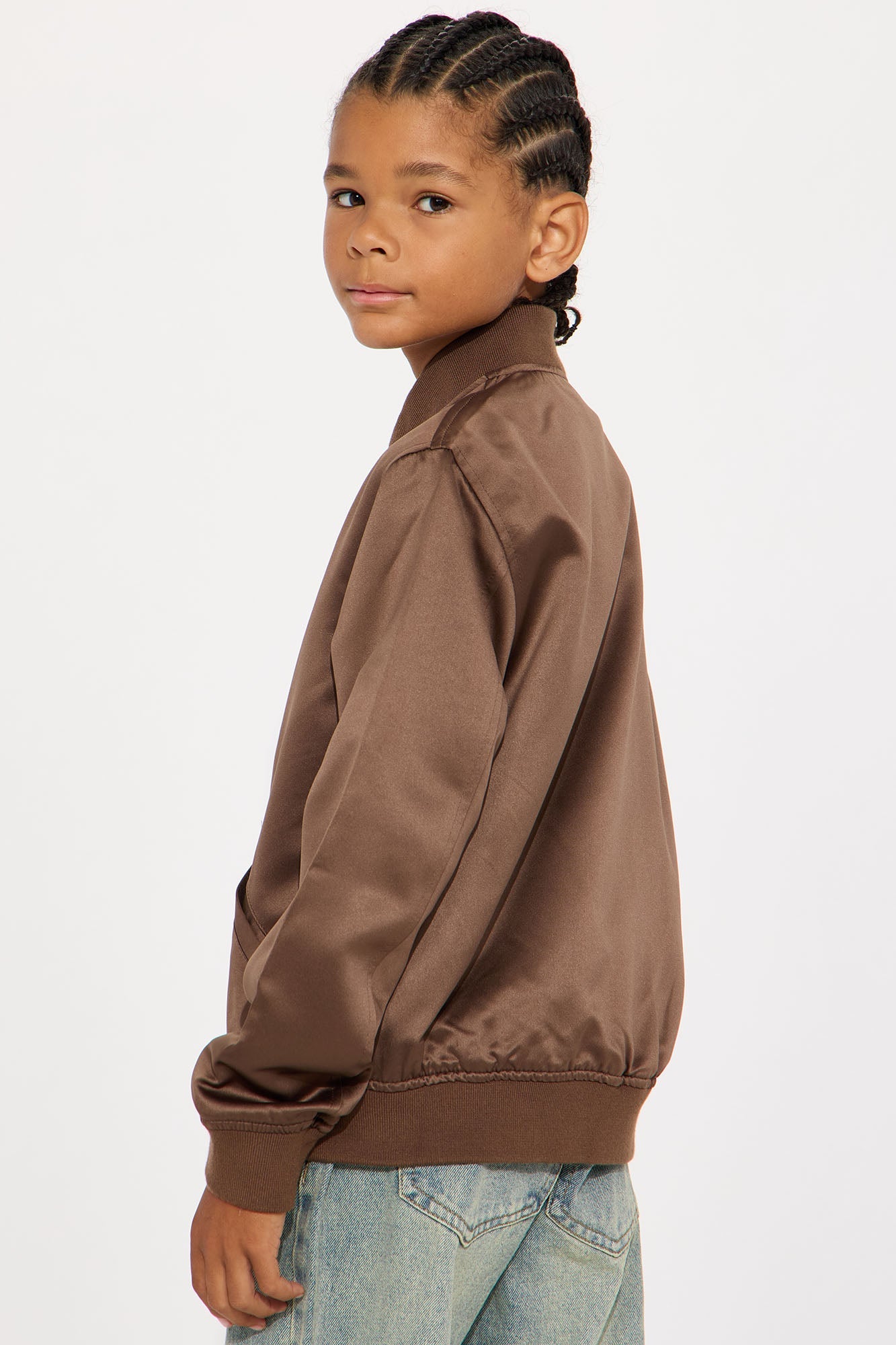 Mini Ashton Essential Bomber Jacket - Brown